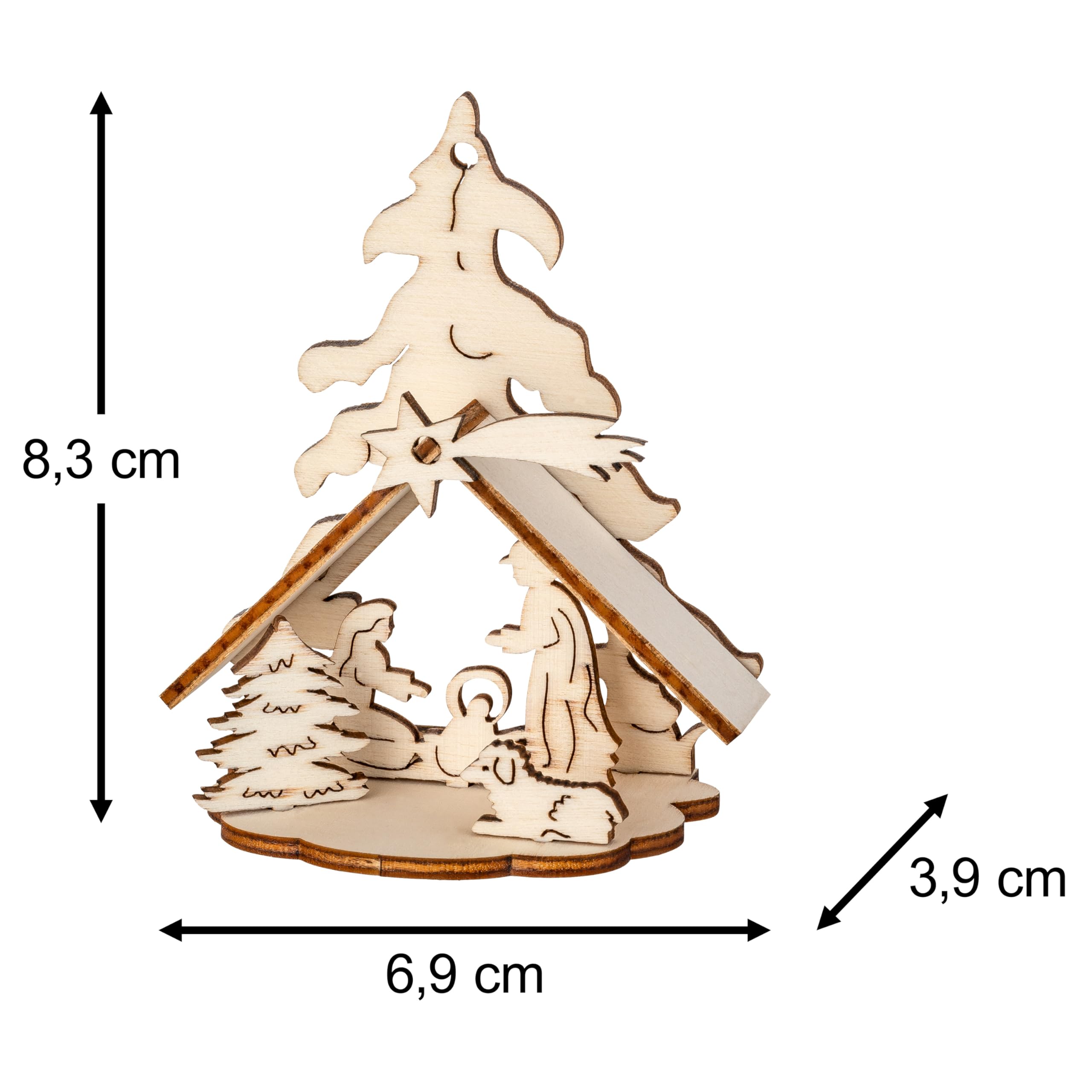 MaMeMi Pollaio e Conigliera [circa 6 cm di altezza, 14 cm di larghezza, 8 cm di profondità, fatto a mano], Accessori per Presepe, Forniture per