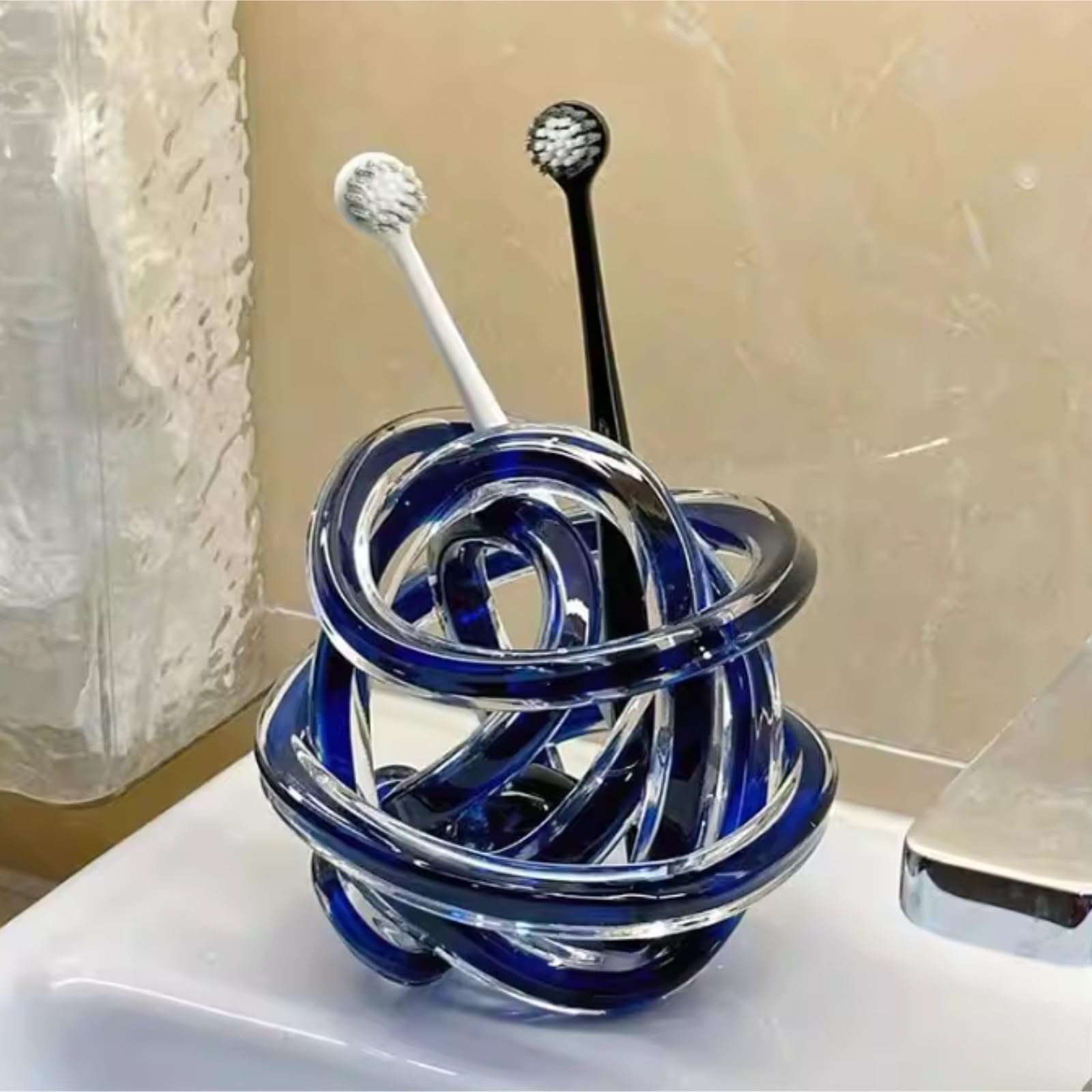 Zahnbürstenhalter Zahnbürstenhalter Aus Glas, Badezimmer-Organizer, Aufbewahrung, Stifthalter, Heimdekoration Organizer