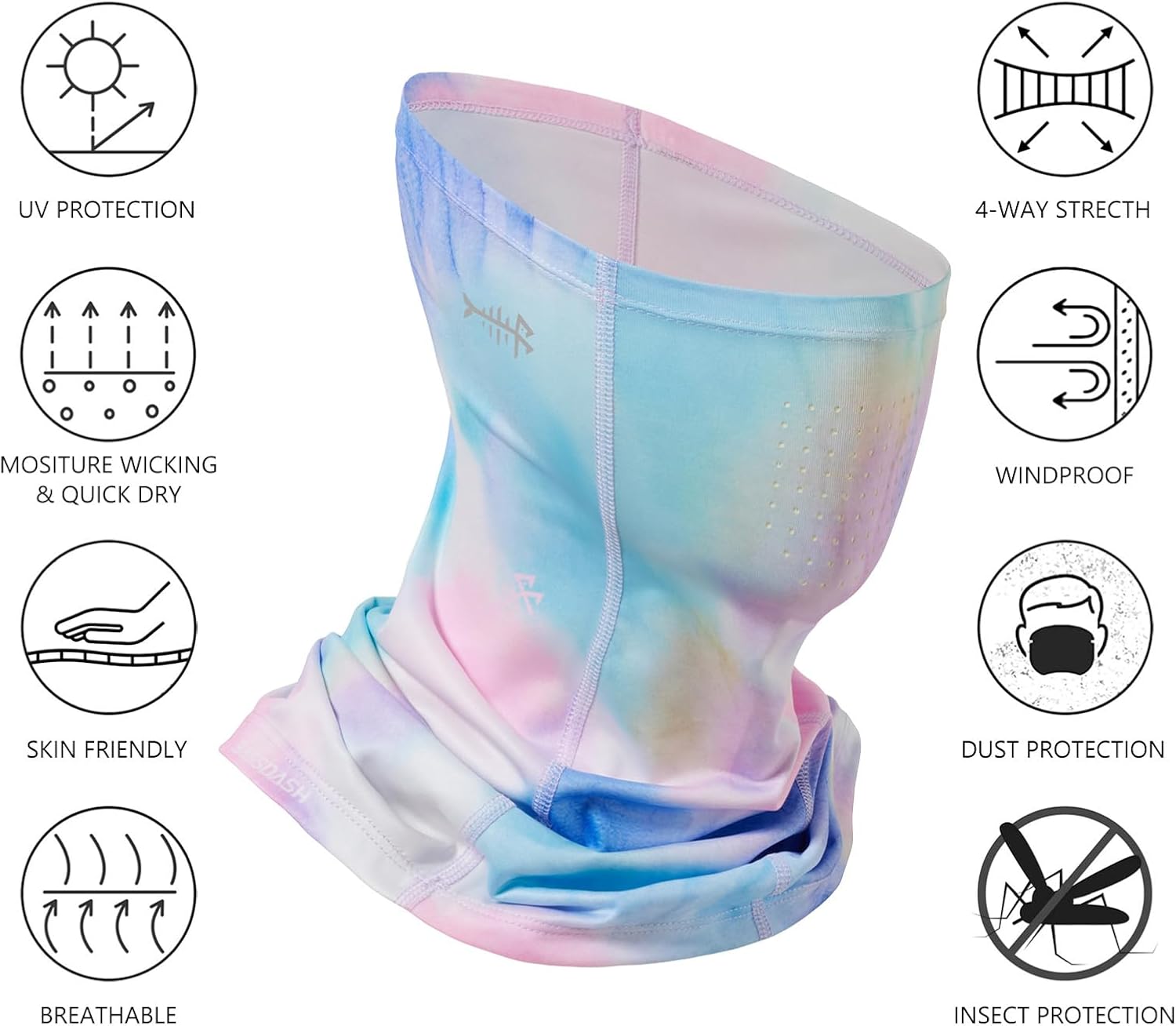 BASSDASH Neck Gaiter Mask UPF 50 Sun Protection for Men & Women, Fishing, Hiking, Outdoor - Image 4