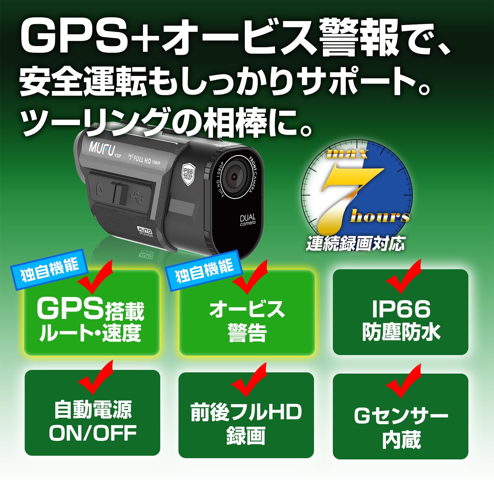 Amazon.co.jp: MAXWIN ドライブレコーダー バイク ヘルメット装着即時