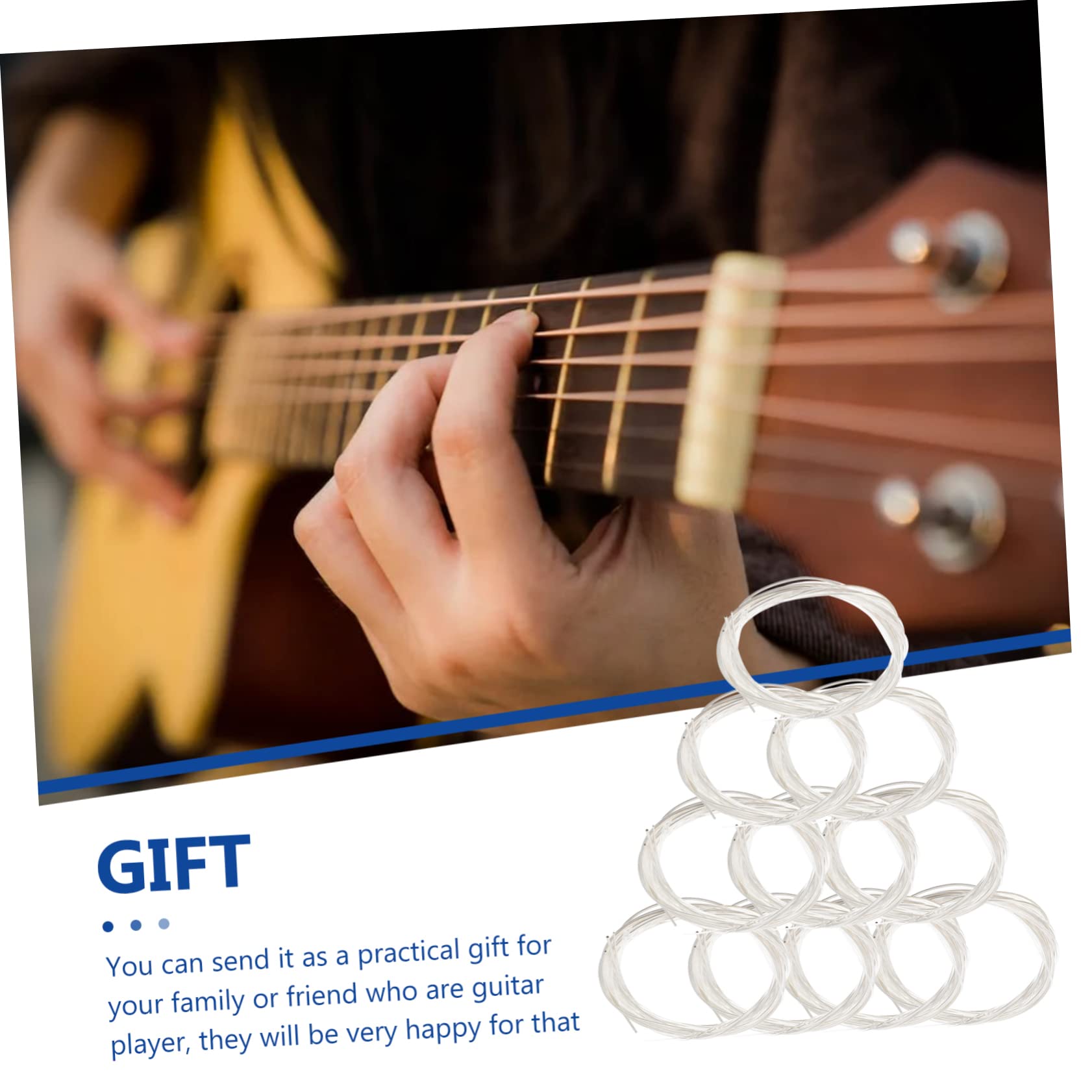 Abaodam 20 Paquetes De Cuerdas De Guitarra Cuerdas De Nailon Suministros De Guitarra Accesorio De Accesorios De Piezas De os De Folk Suministro