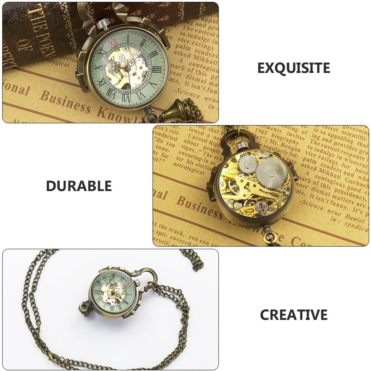 Retro Mechanische Taschenuhr Mit Kette Hohler Kugel Anhänger Aus Vintage Herren Uhr Für Arbeit Und Geschenk