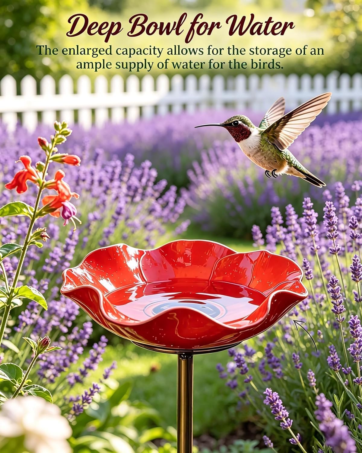 Vogeltränke Gartenstecker 3er Set - Blume Insektentränke & Bienentränke, Frostsichere Wassertränke für Wildvögel, Beetstecker Gartendeko