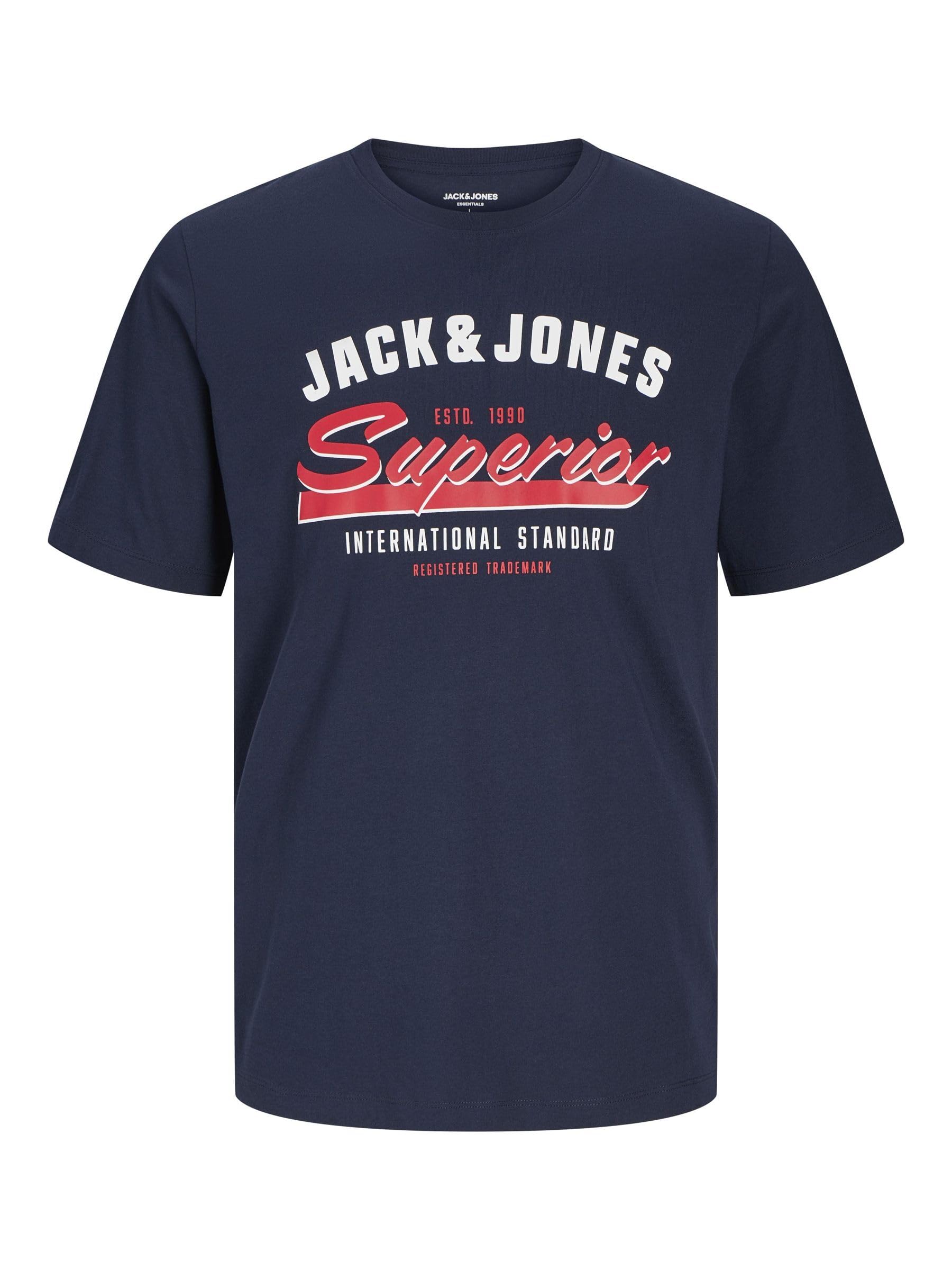 Jack & Jones Short Sleeve T-Shirt Men's Navy Blue Large