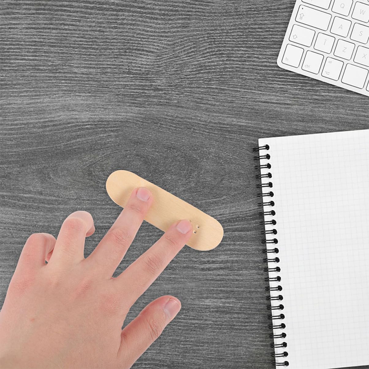 HOOTNEE Wooden Decks Mini Skateboard 2pcs Finger Skateboard Wood Deck Replacements