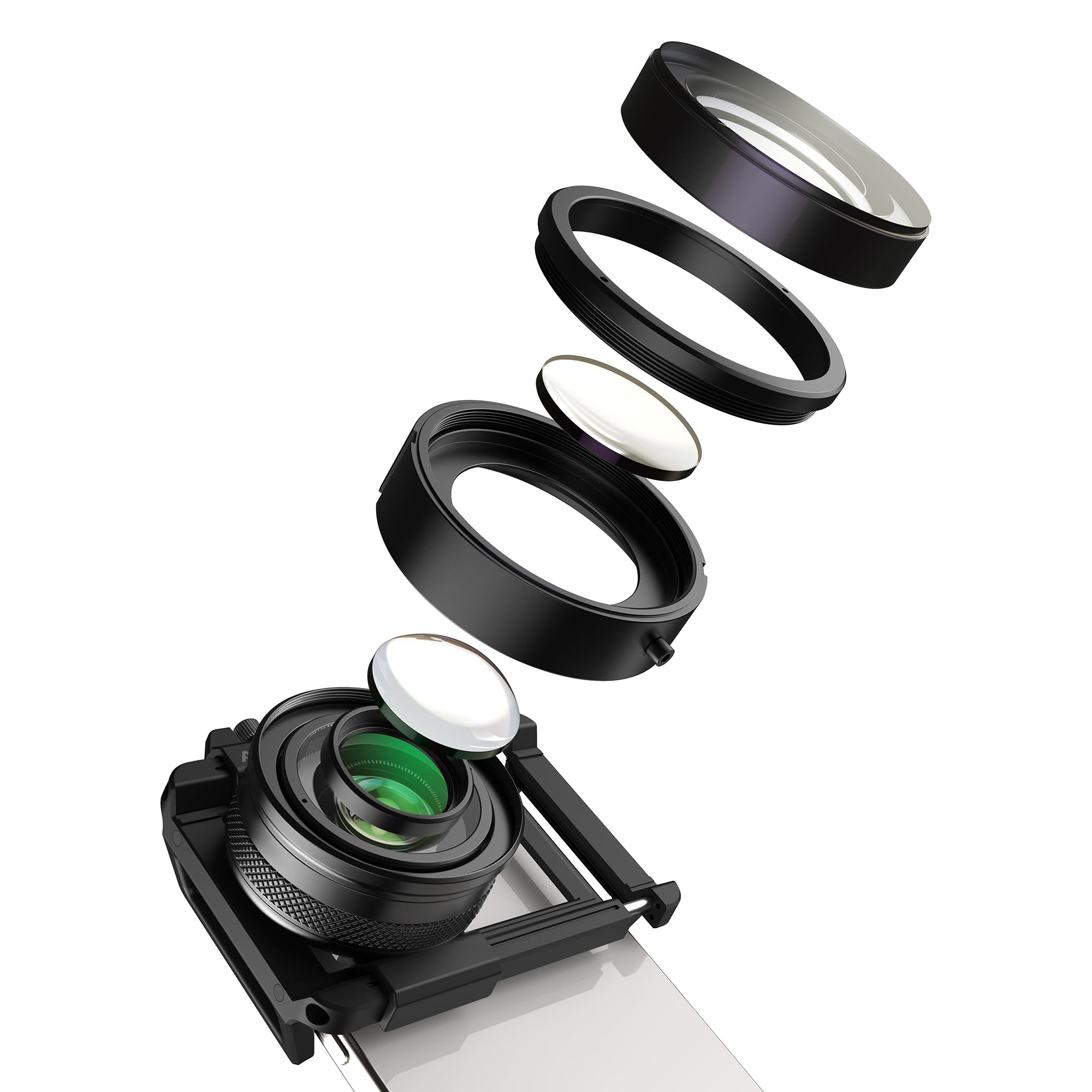 Levenhuk Kelvin TMC15 Mikroskop Do Smartfona 10-20x Powiększenie Optyczne, Obiektyw Makro z Klipsem do Fotografii Zbliżeniowej, Odległość Ogniskowania 1,5cm, Ultralekki, Akcesoria w Zestawie | Obiektyw Makro z Klipsem do Fotografii Zbliżeniowej, Odległość
