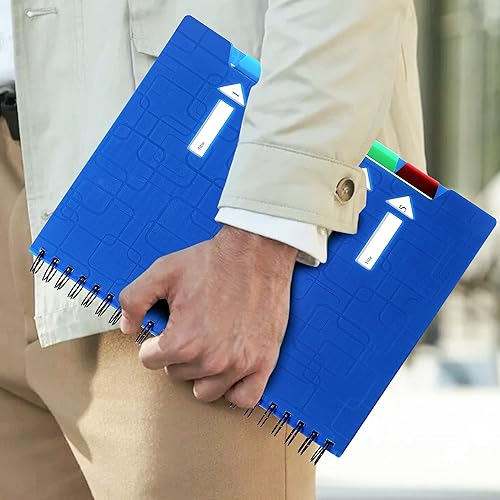 Miniatura 6 de CAGIE Cuaderno de 5 asignaturas con pestañas de 8.5 x 11, rayado universitario, 240 páginas, cuaderno grande en espiral con divisores, cuadernos A4