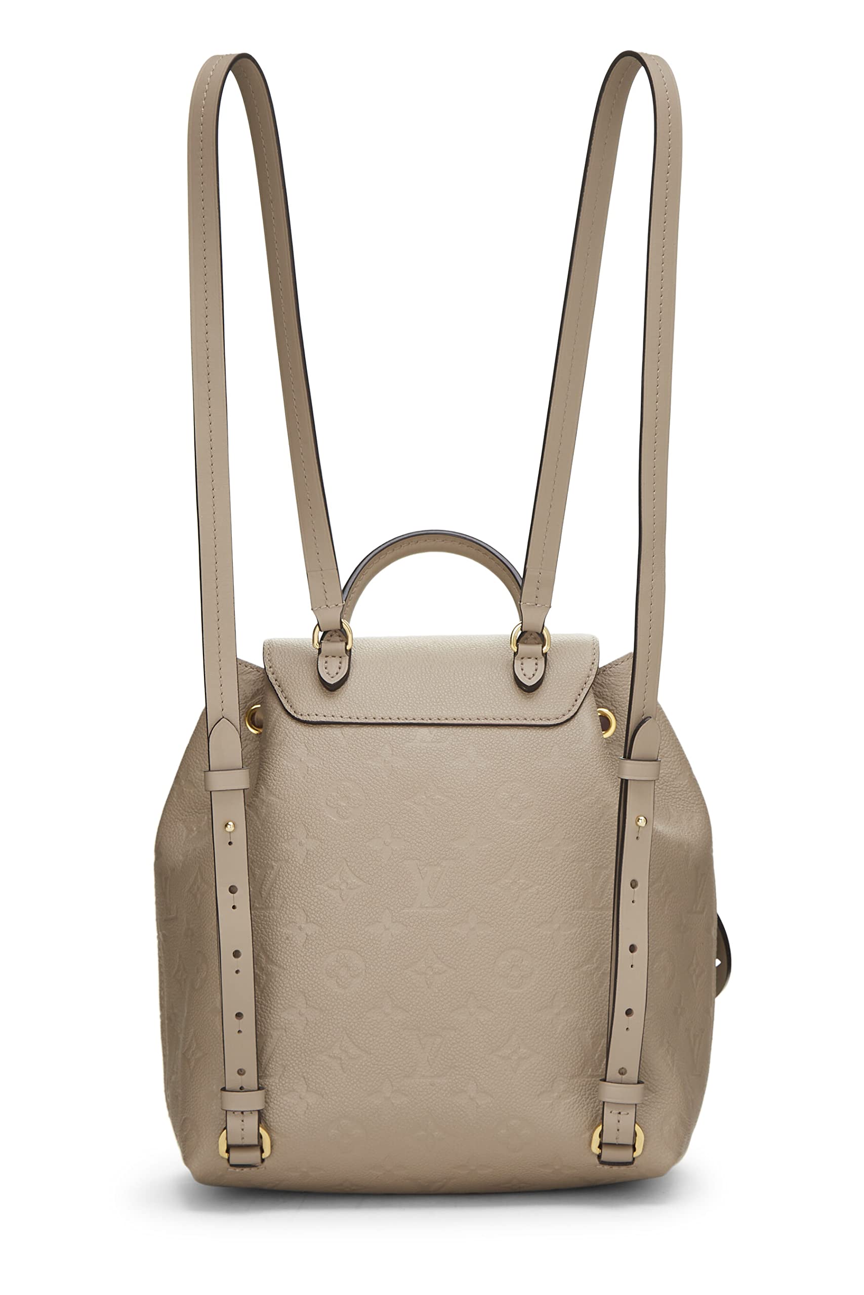 Louis Vuitton, Pre-Loved Beige Monogram Empreinte Montsouris PM NM, Beige