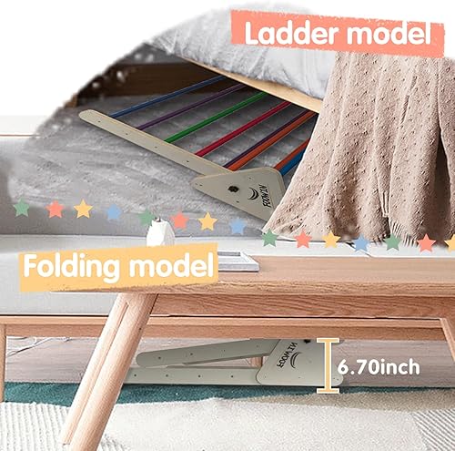 Miniatura 7 de FOOWIN Pikler - Juego de triángulos de escalada plegable 3 en 1, escalador triangular para niños, juguetes de escalera Montessori, roca triangular