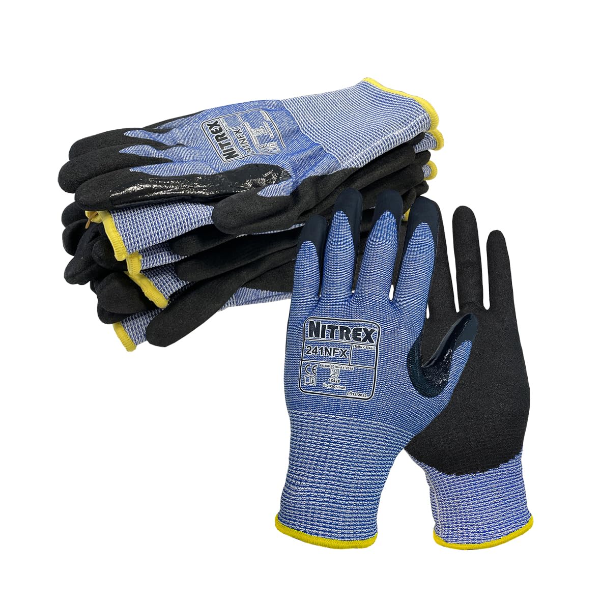 Unigloves Nitrex 613 - 10 Pairs - Flock Lined Nitrile Chemical Resistant Gloves, In Green - View #9