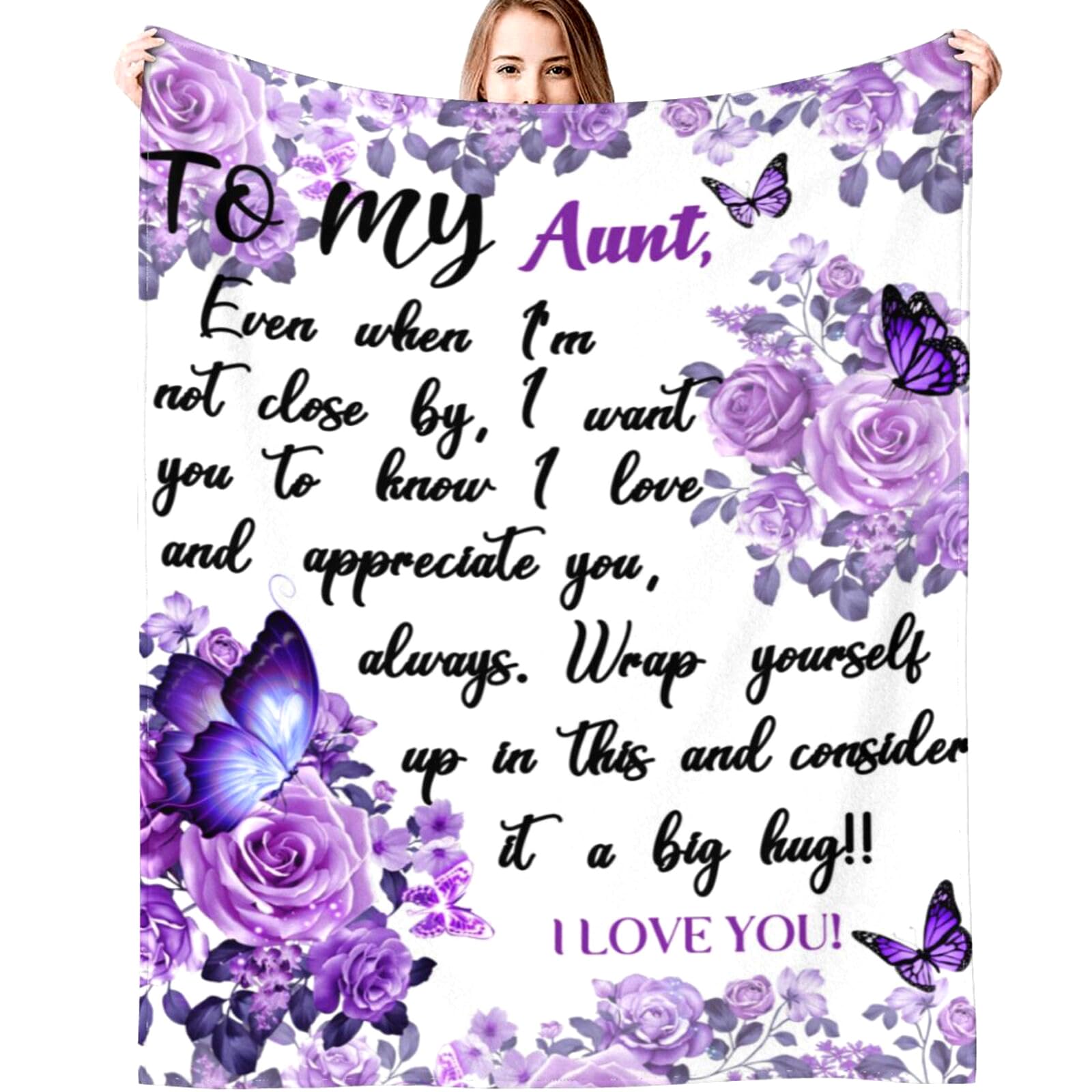 XeaGiasy to My Aunt Blanket from Niece Nephew Best Auntie Gifts Flannel Throw Blankets for Birthday/Mothers Day 60"X50"