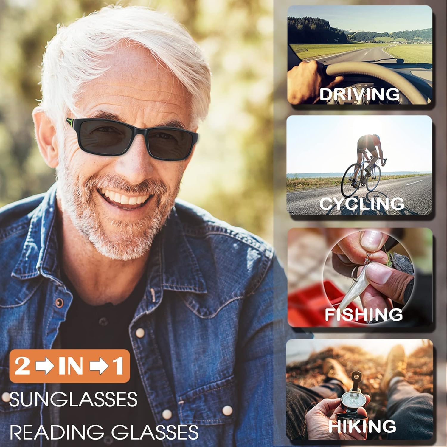 Wide Reading Glasses Blue Light Computer Reader Designer Sport Cheater Large Head Frame Photochromic Tinted Eyeglass - Image 3