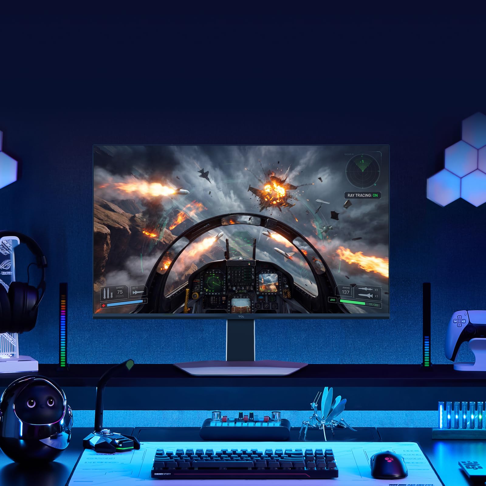 TCL 27C2A Monitor Gaming 27 Pulgadas QD-Mini LED 4K UHD 160Hz, 320Hz FHD, 1200 nits, 1ms, AMD FreeSync Premium