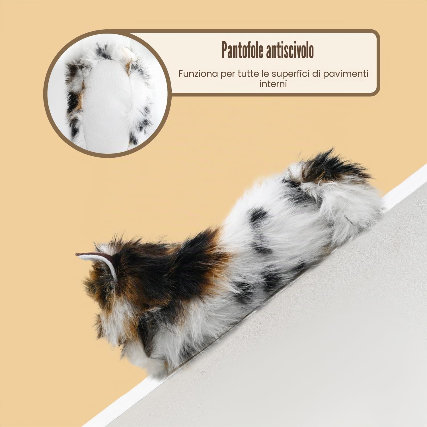 Bella Animale Pantofole Donna con Gatto Design