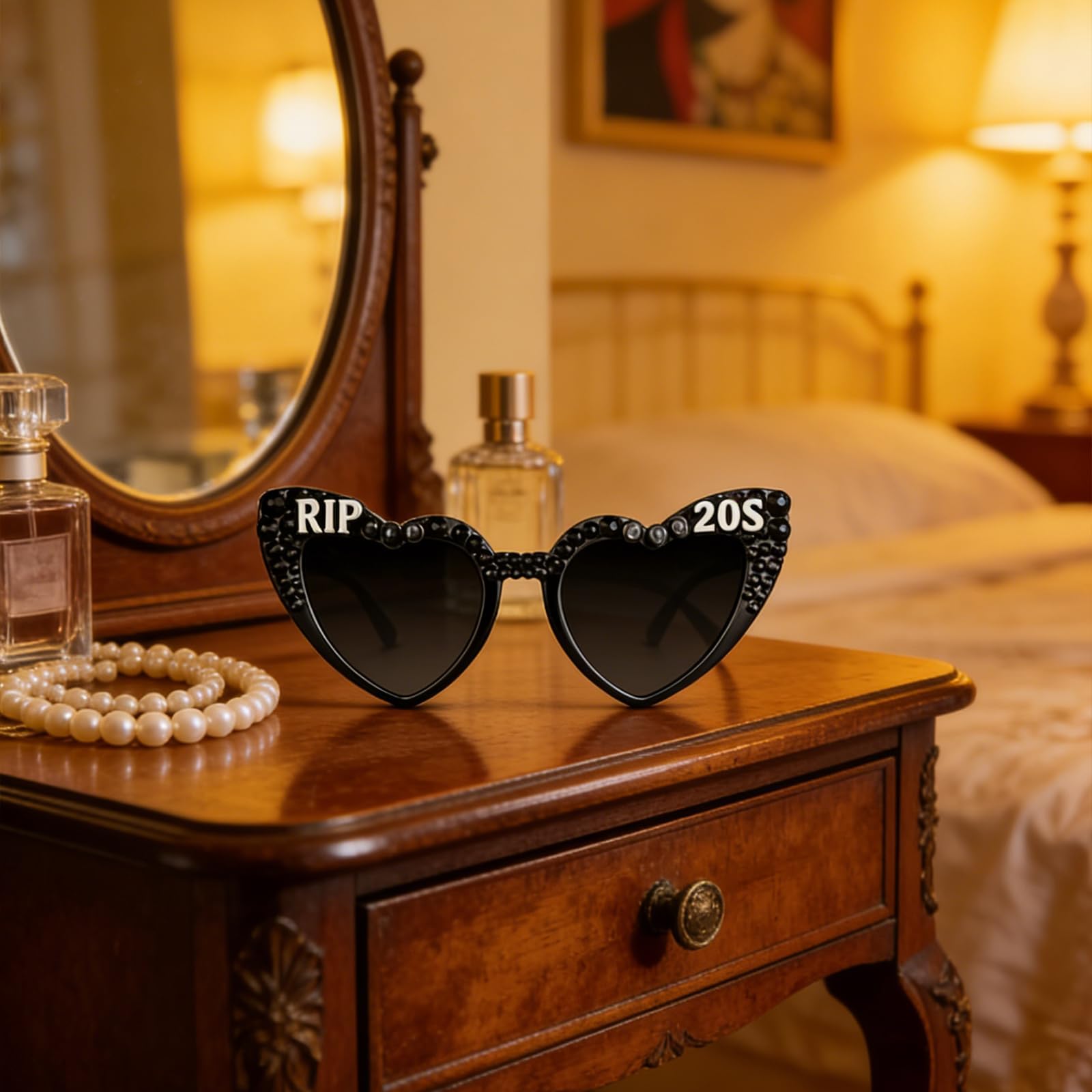 30th Birthday Glasses, Heart Shaped Sunglasses, Funny Rip 20s Birthday Decorations, Novelty Party Gifts And Photo Props Decorations — view 4