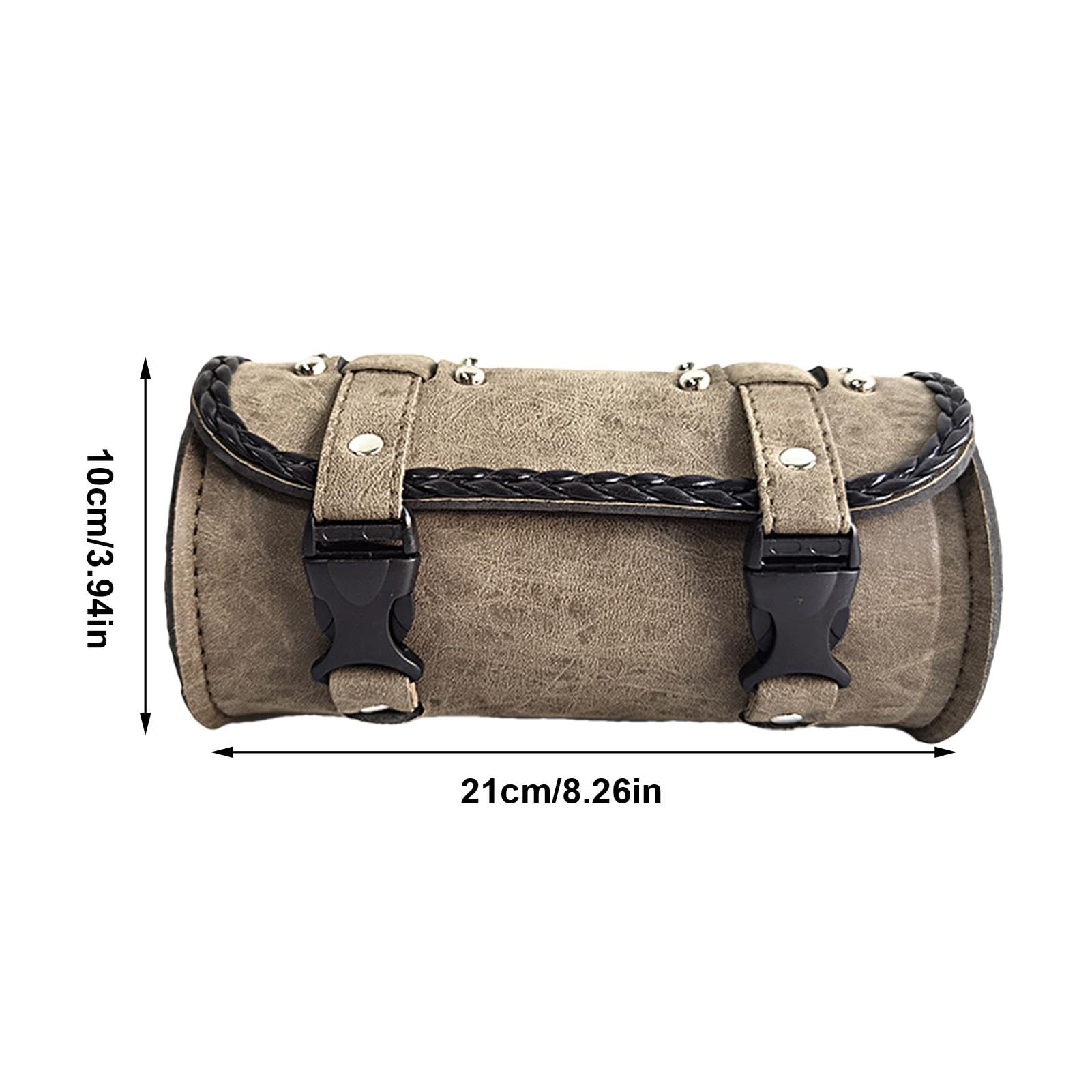 Generisch Bolsa de herramientas para motocicleta, bolsa de tenedor de moto, impermeable, de piel sintética, bolsa de almacenamiento para manillar de horquilla delantera
