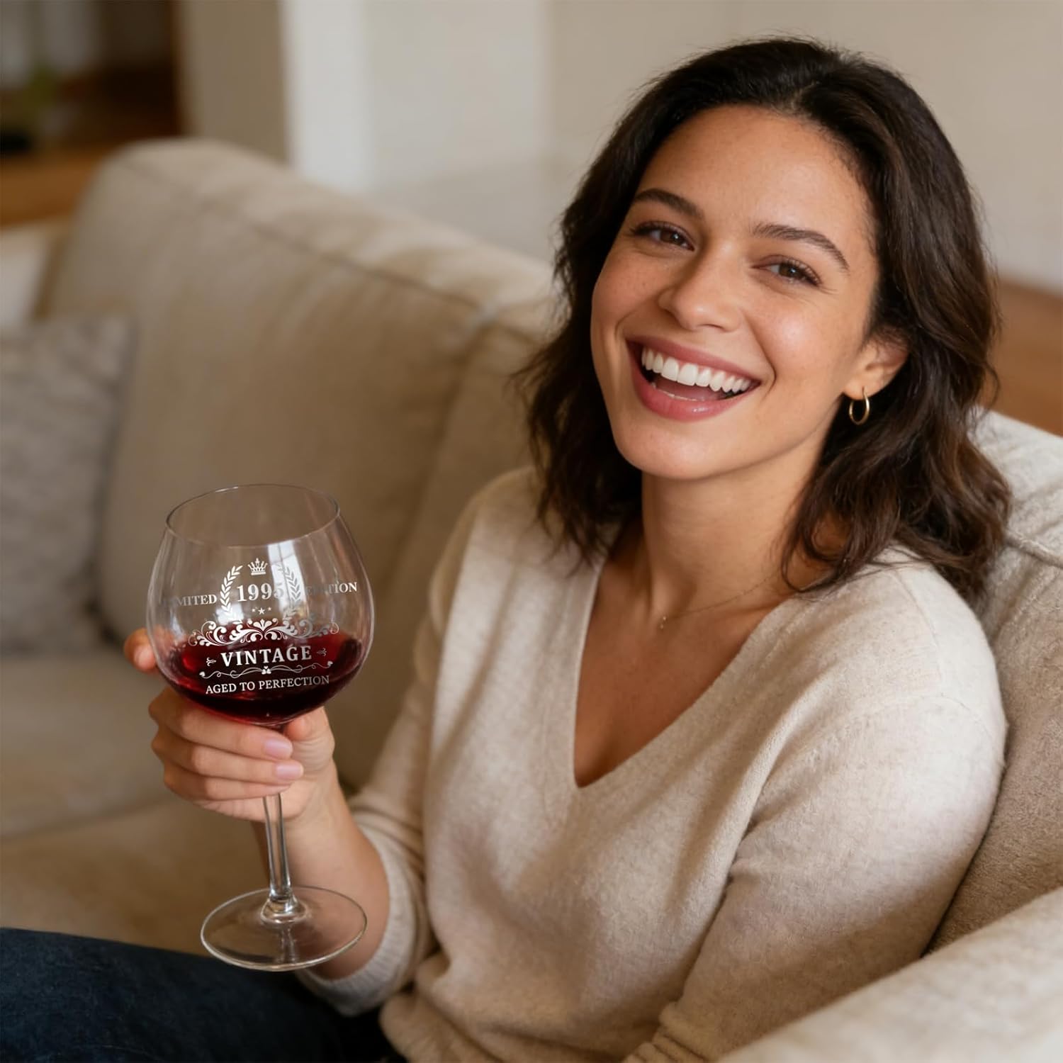 30TH Birthday Gifts for Her, Vintage 1995 Engraved Wine Glass, Unique 30 Year Old Birthday Decorations for Women, Funny 30 Bday Gifts Idea For Friends, Wife, Daughter, Sister (30TH) - Image 2