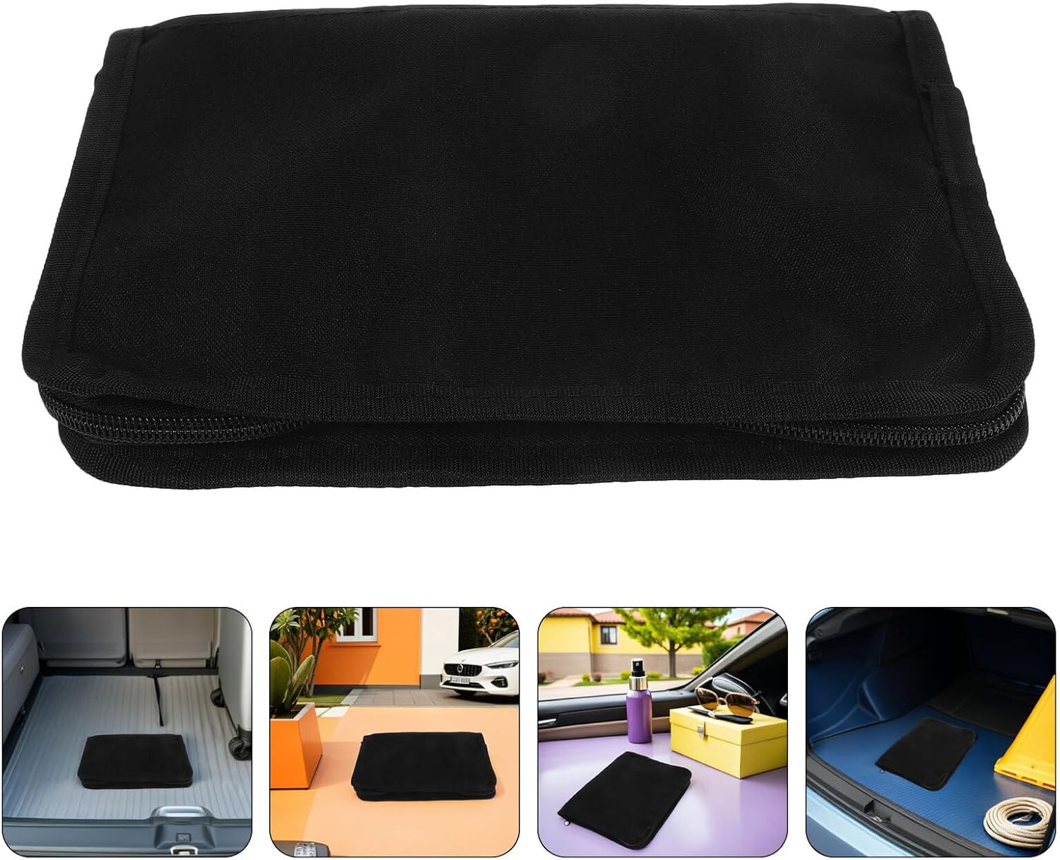 2pcs Car Document Organizer Bag with Oxford Fabric, Multi-pocket Glove Box Registration and Insurance Card Holder, Vehicle File Storage for Car Manual and Paperwork