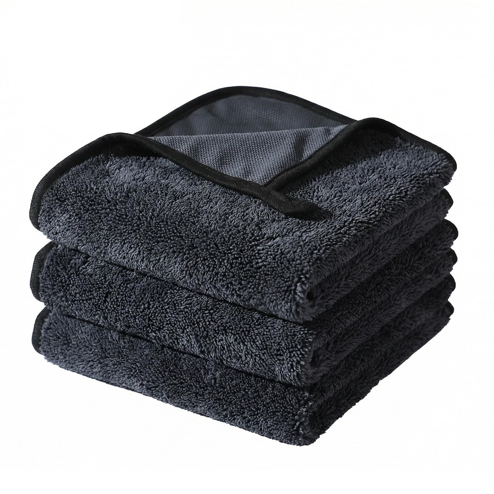 Peaflew 3PCS High Performance Bathroom Drying Cloth, Microfibre Car Drying Towel, Microfibre Cloths for Car Cleaning, Large Versatile Cleaning Cloth for Car Window Shower Bathroom Kitchen (40×40cm)