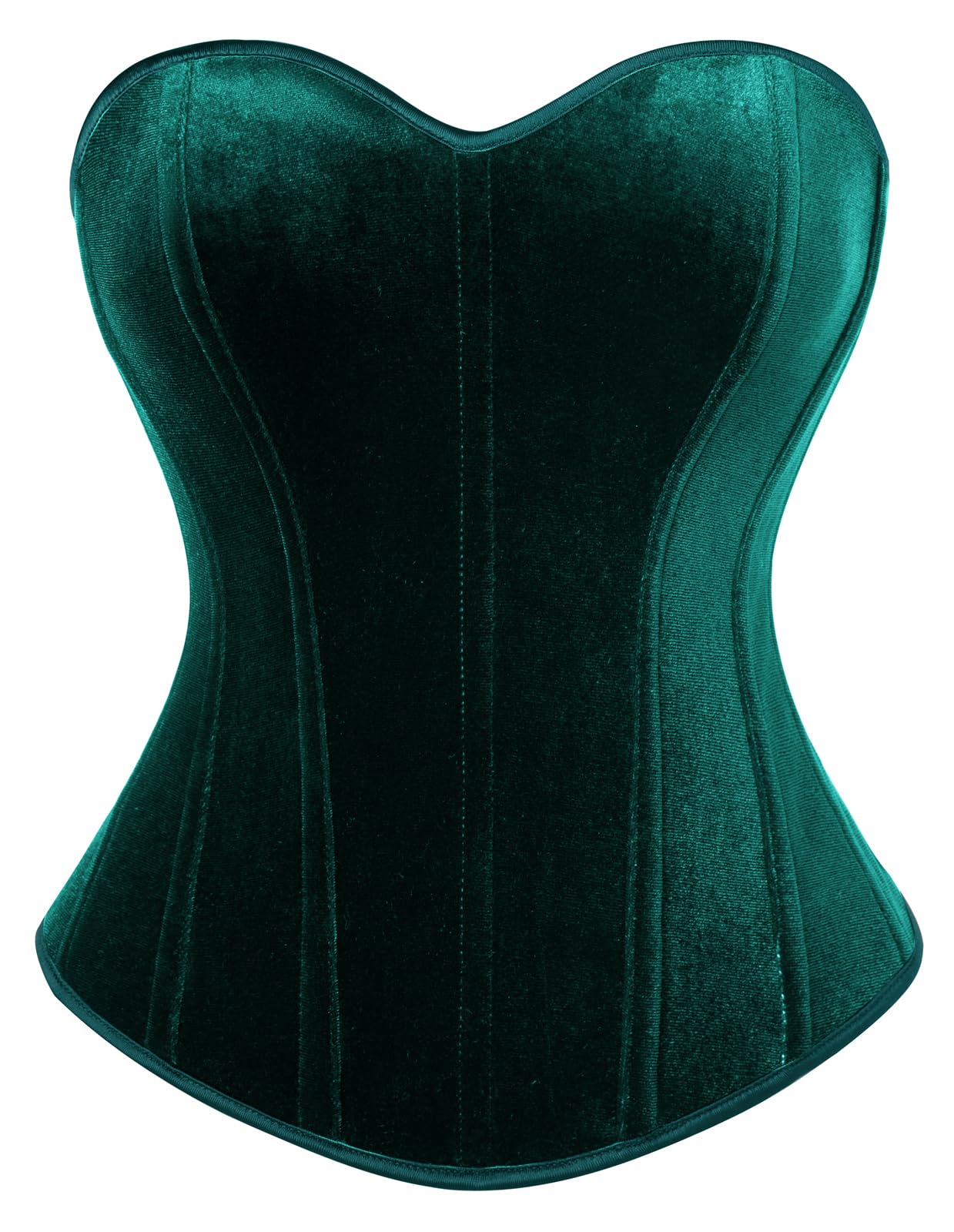 Corsetto vintage in velluto da donna, overbust Bodyshaper crop top senza spalline aperto sul retro corsetto rinascimentale | Scollo a cuore, disossamento flessibile, silhouette a clessidra, vestibilità aderente alla vita, tessuto elegante