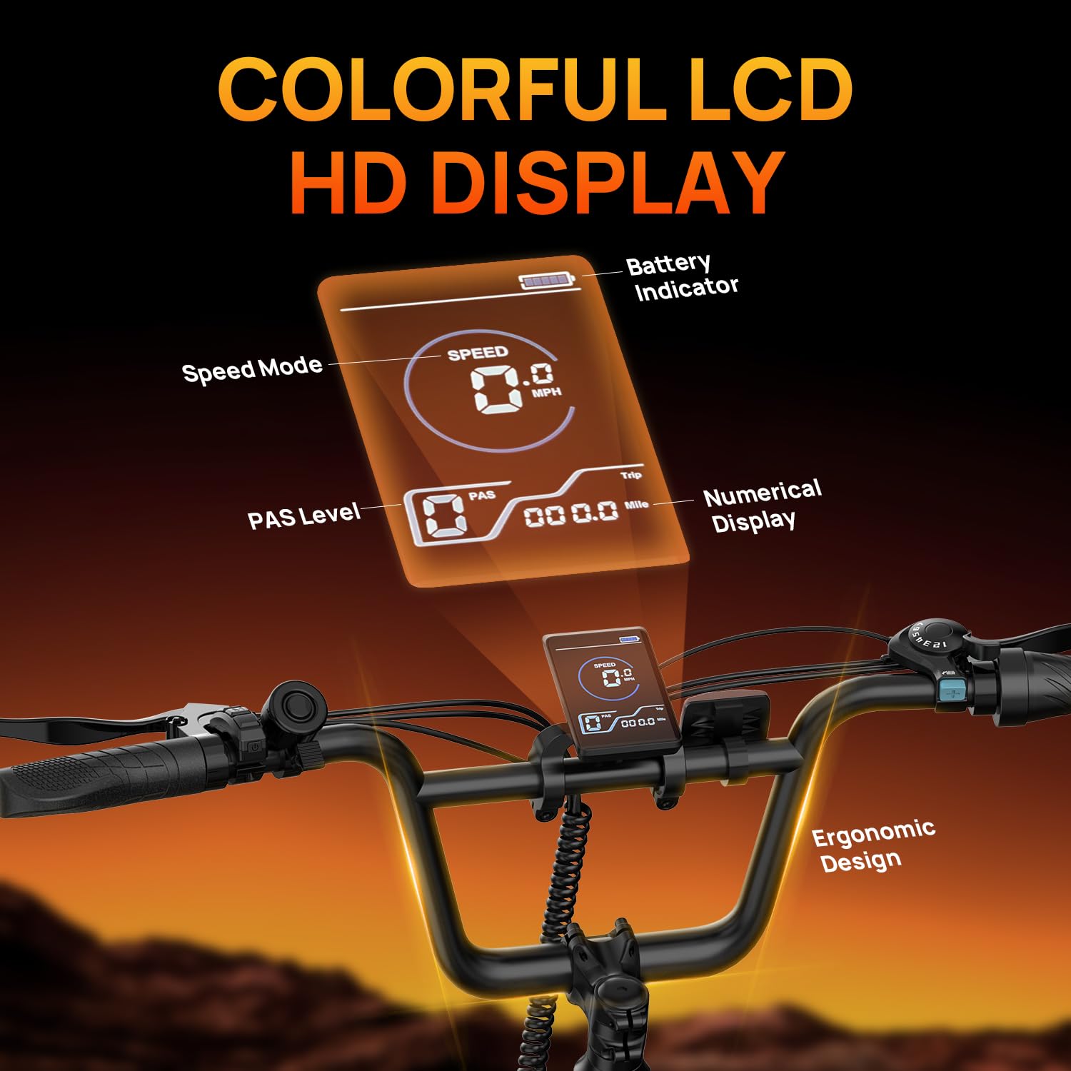 URLIFE E Bike für Erwachsene, 20 * 3.0" Fat Tyre Elektrofahrrad Für Stadtpendler, 48V 13Ah Austauschbarem Akku bis 100KM, 250W Motor mit LCD Display, 7 Gang Elektrofahrräder Für Herren Damen