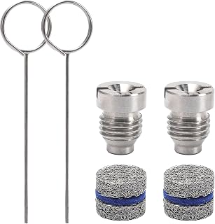 1.1mm Orifice Foam Cannon Nozzle and Filter Mesh Kit, Replacement Threaded Tips and Foam Maker Mesh for Pressure Washer, 2-Pack with Cleaning Tools, 3000 PSI