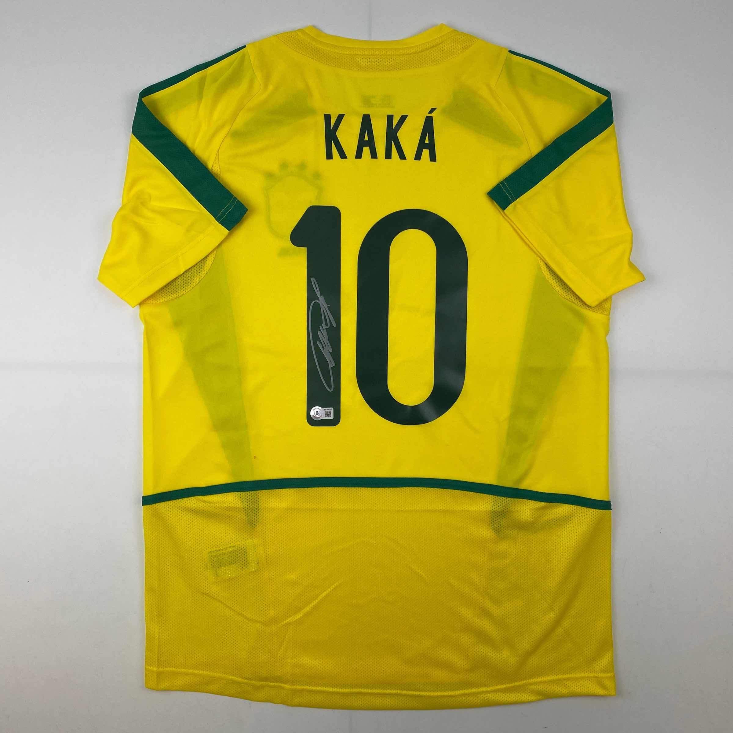 Autographed/Signed Ricardo Kaka Brazil Yellow Soccer Futbol Jersey