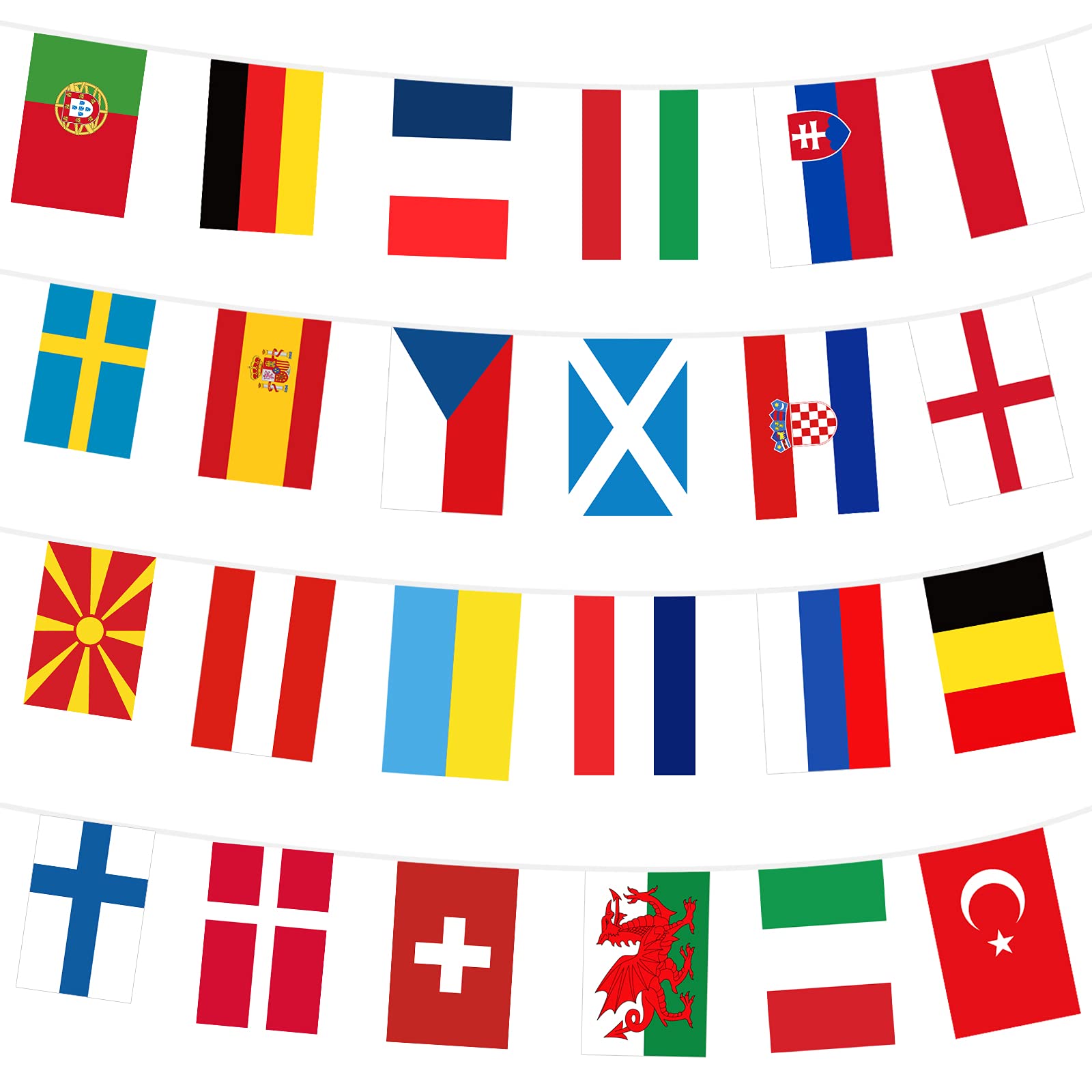 Buy 2 Pcs EURO Countries Flags,2021 European Football Championship