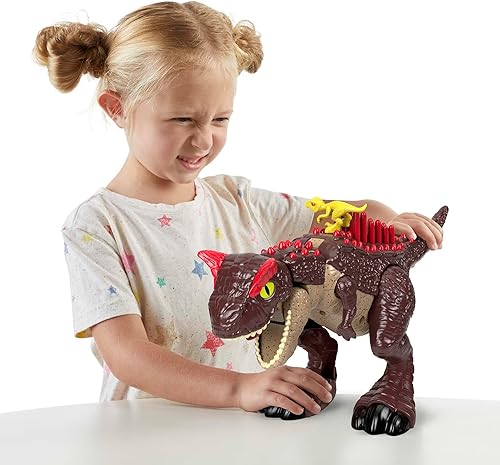 Miniatura 2 de Fisher-Price Imaginext Jurassic World - Juego de figuras de dinosaurio Spike Strike Carnotaurus de 11 pulgadas para juegos de simulación,