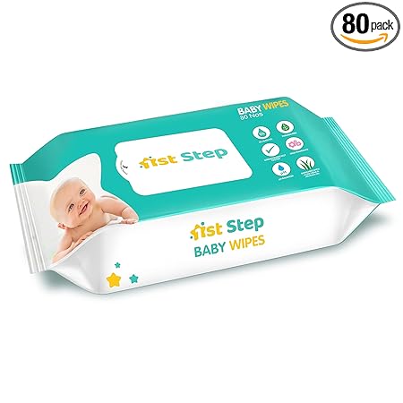 1st Step Baby Wet Wipes Enriched With Aloe-Vera And Jojoba Oil (80Pcs, Pack Of 1)