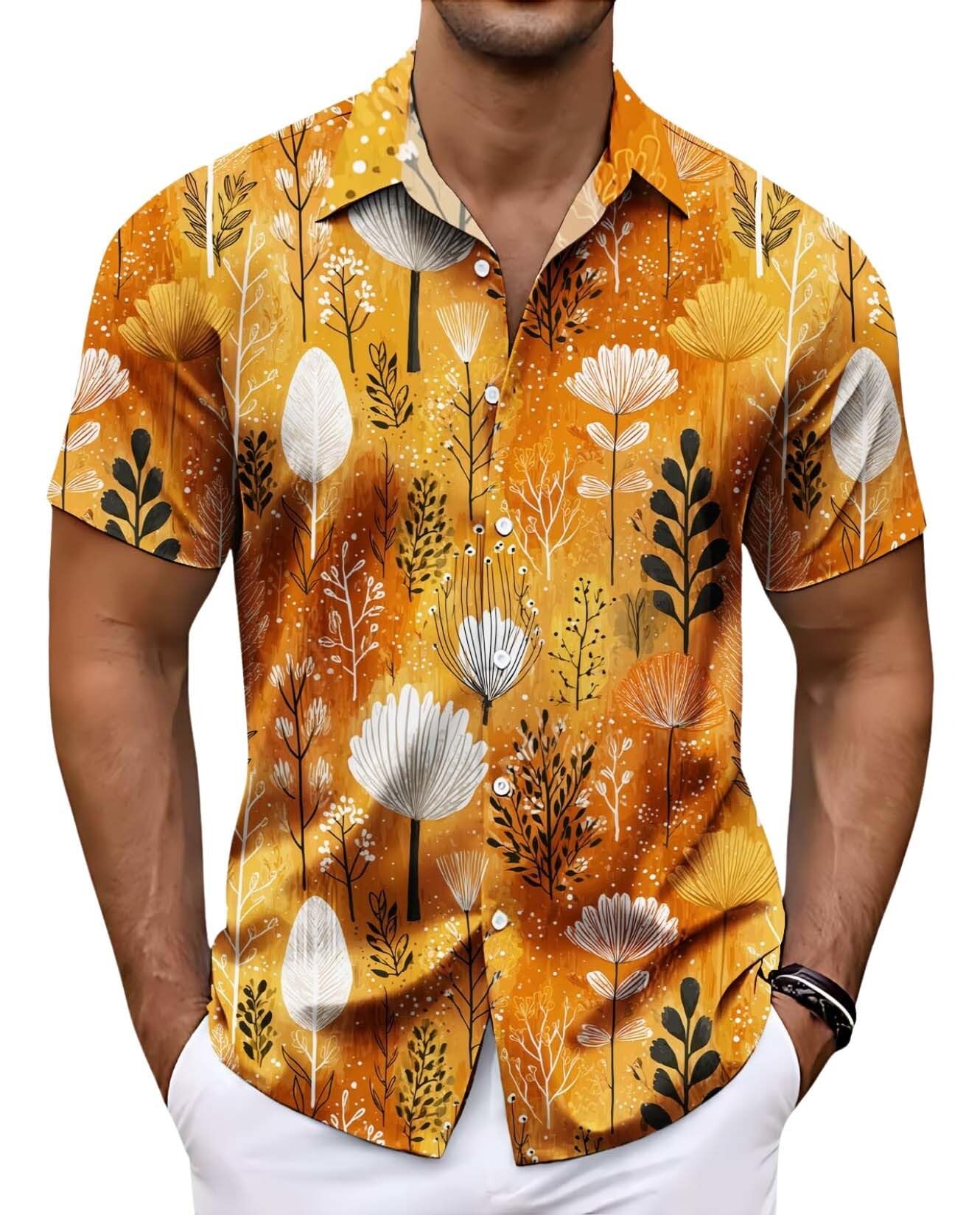 Funny Hawaiian Shirt for Men Novelty Graphic Print Casual Beach Party Vacation Short Sleeve Button Down Shirt Unisex