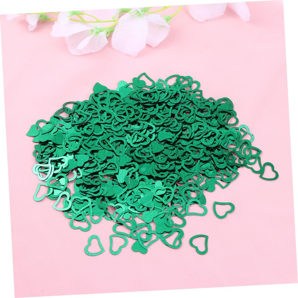 jojofuny 9000pezzi Confetti Cuore Verde Glitterato Per Matrimonio e Feste Decorazioni Romantiche Per Tavolo Compleanni e Cerimonie Speciali