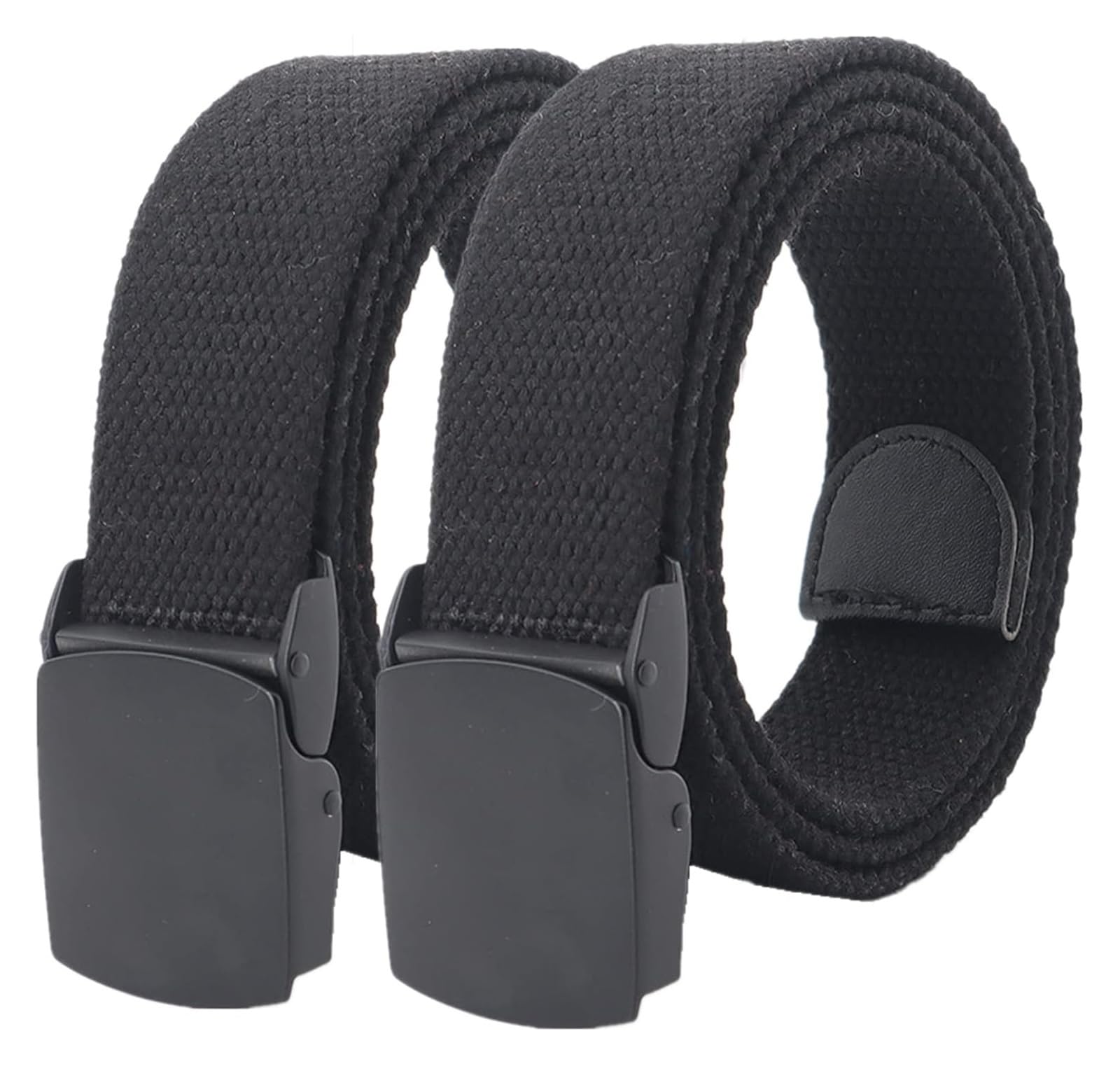 Cinturones de trabajo para hombre, Cinturones for hombres y mujeres, cinturón táctico militar resistente de liberación rápida, hebilla de aleación negra, cinturón de lona de algodón(Schwarz,120CM/47in