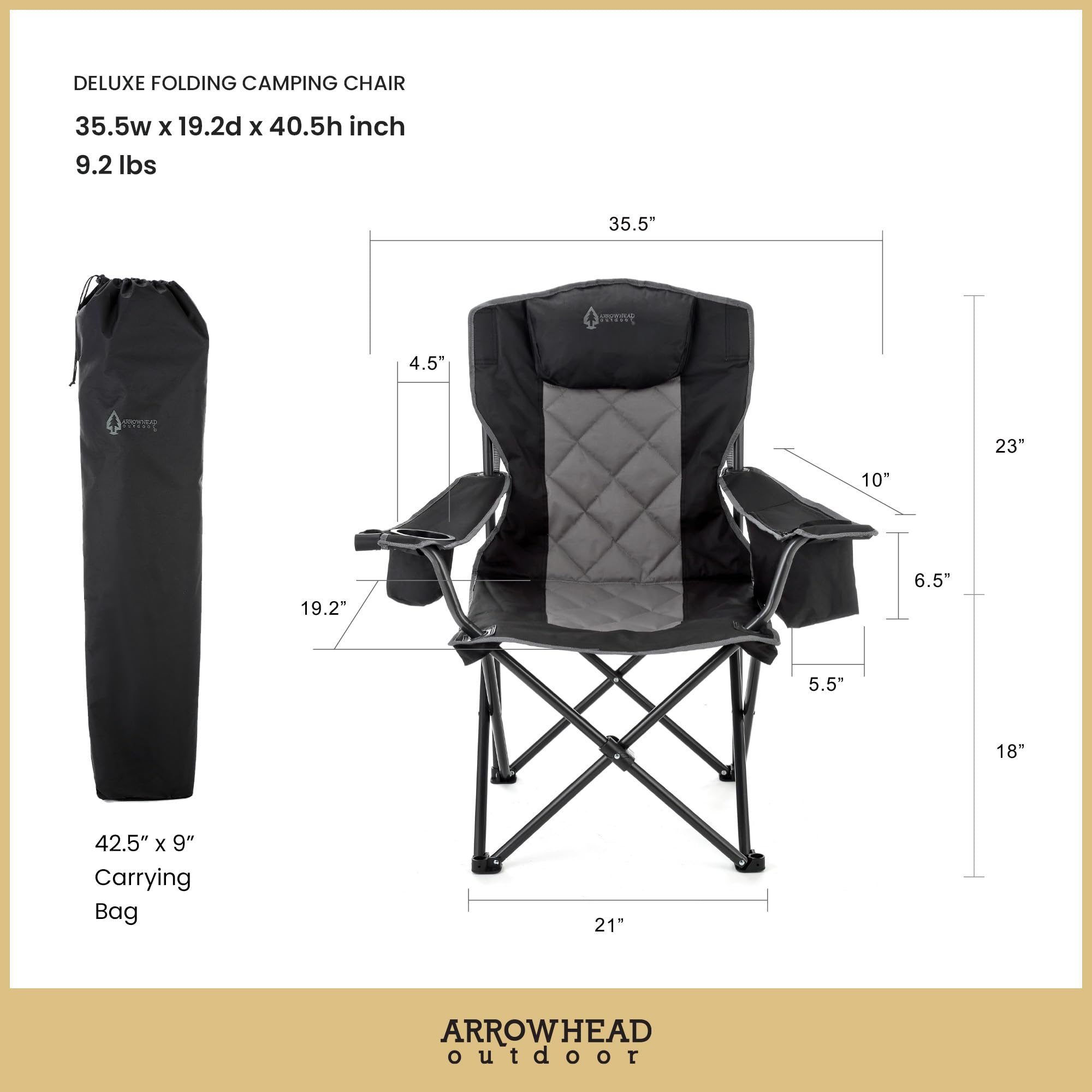 Amazon.com : ARROWHEAD OUTDOOR Portable Deluxe Folding Camp Quad