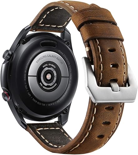 Miniatura 2 de Maxjoy. Correa comercial de repuesto para Gear S3 Frontier  Classic, repuesto suave de piel y de metal de acero inoxidable sólido para Samsung Gear