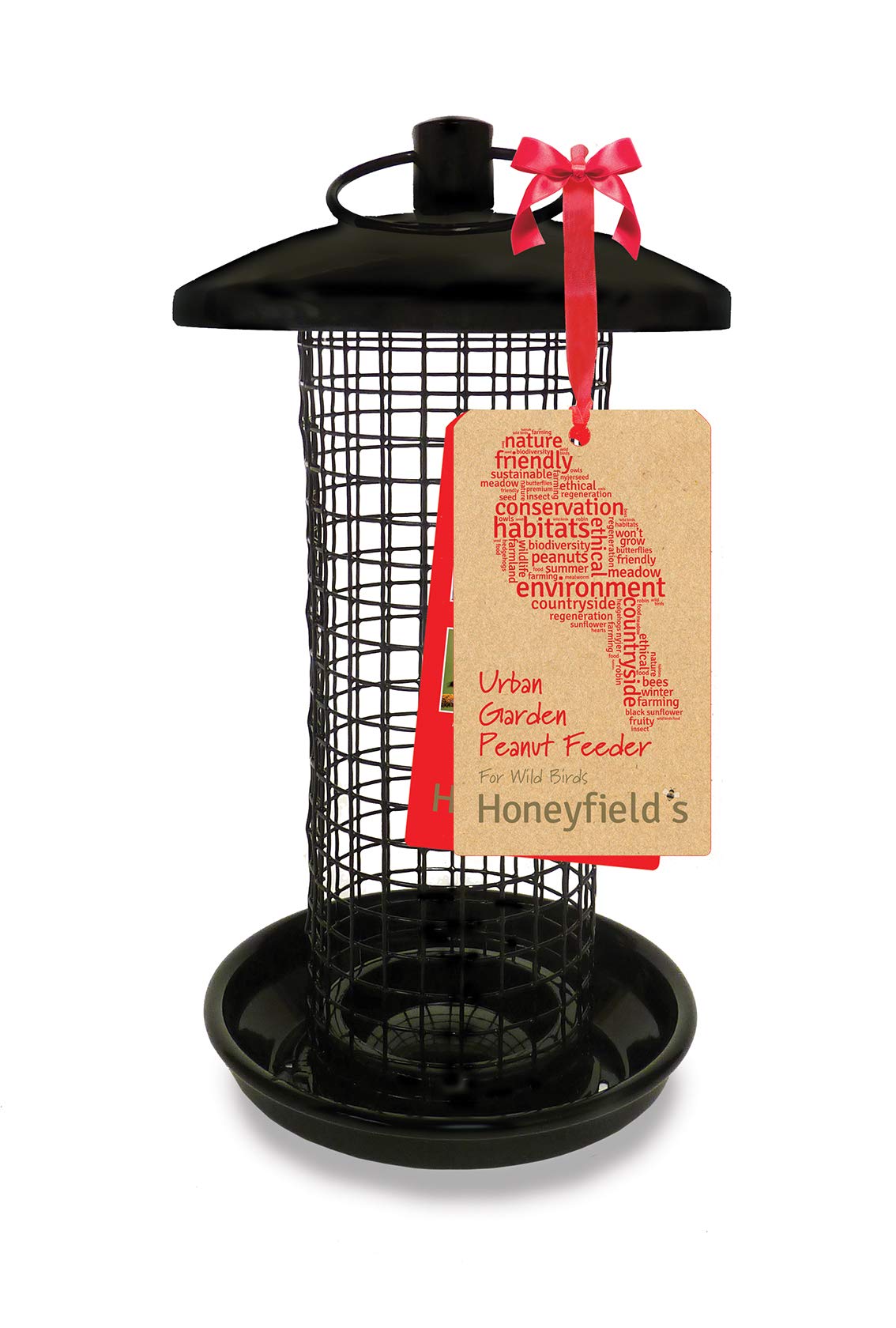 Honeyfields 71484997 Hanging Wild Bird Seed Feeder, Urban Garden Design in Black & Metal , 20.0 cm*11.2 cm*11.2 cm — view 9