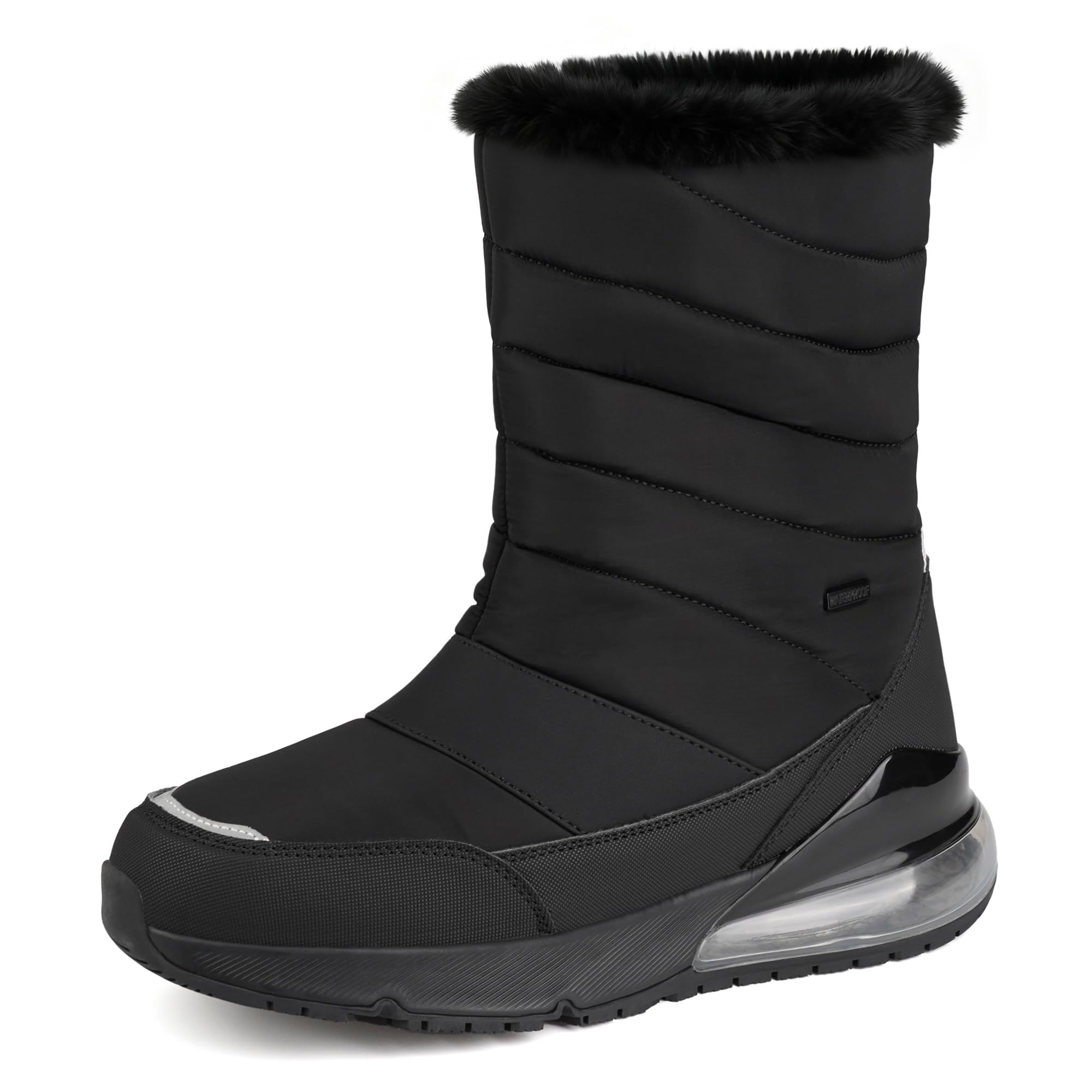 Womens Winter Snow Boots Wide Waterproof Warm Fur Lined Slip on Ankle Booties Orthopedic Boots Outdoor Insulated Winter