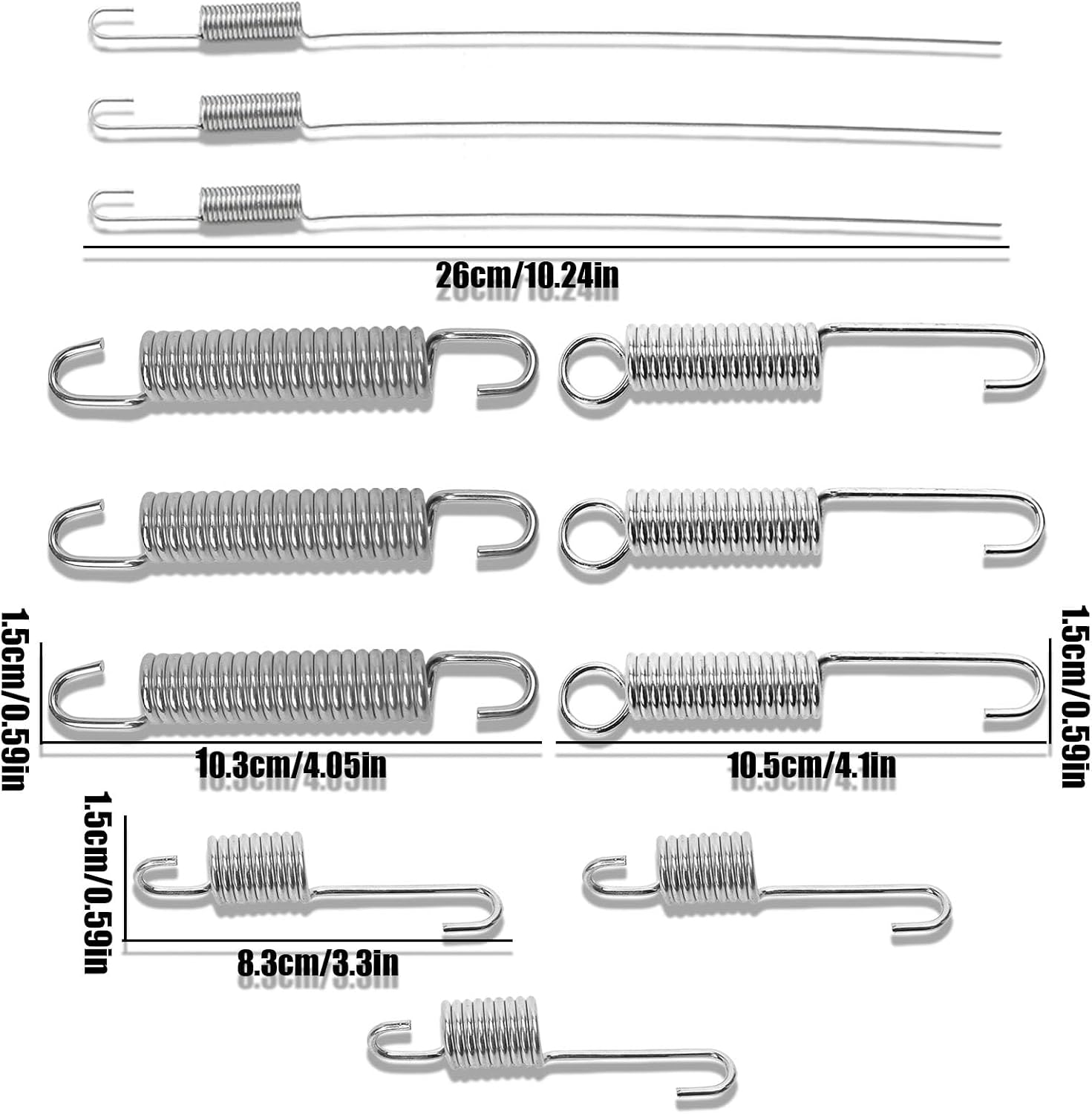 Motorcycle Kickstand Spring,12Pcs Universal Kick Side Stand Spring,Springs Replacement for Motorcycle Bicycle Mini Bike Electric Scooter (Silver A)