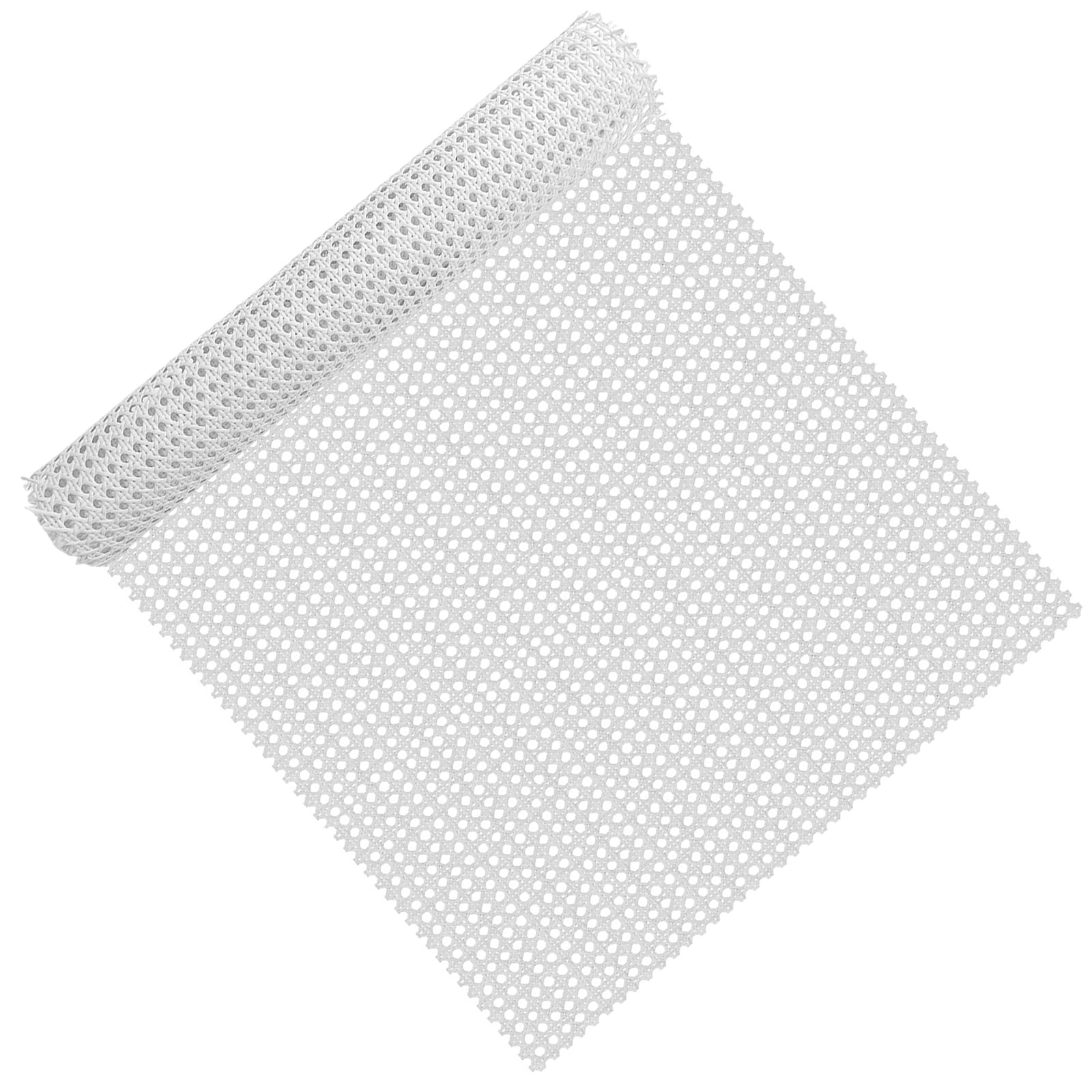 20" Width Cane Webbing 9.9Feet, Plastic White Rattan Webbing for Caning Projects, Woven Open Mesh Cane for Furniture, Chair, Cabinet, Ceiling