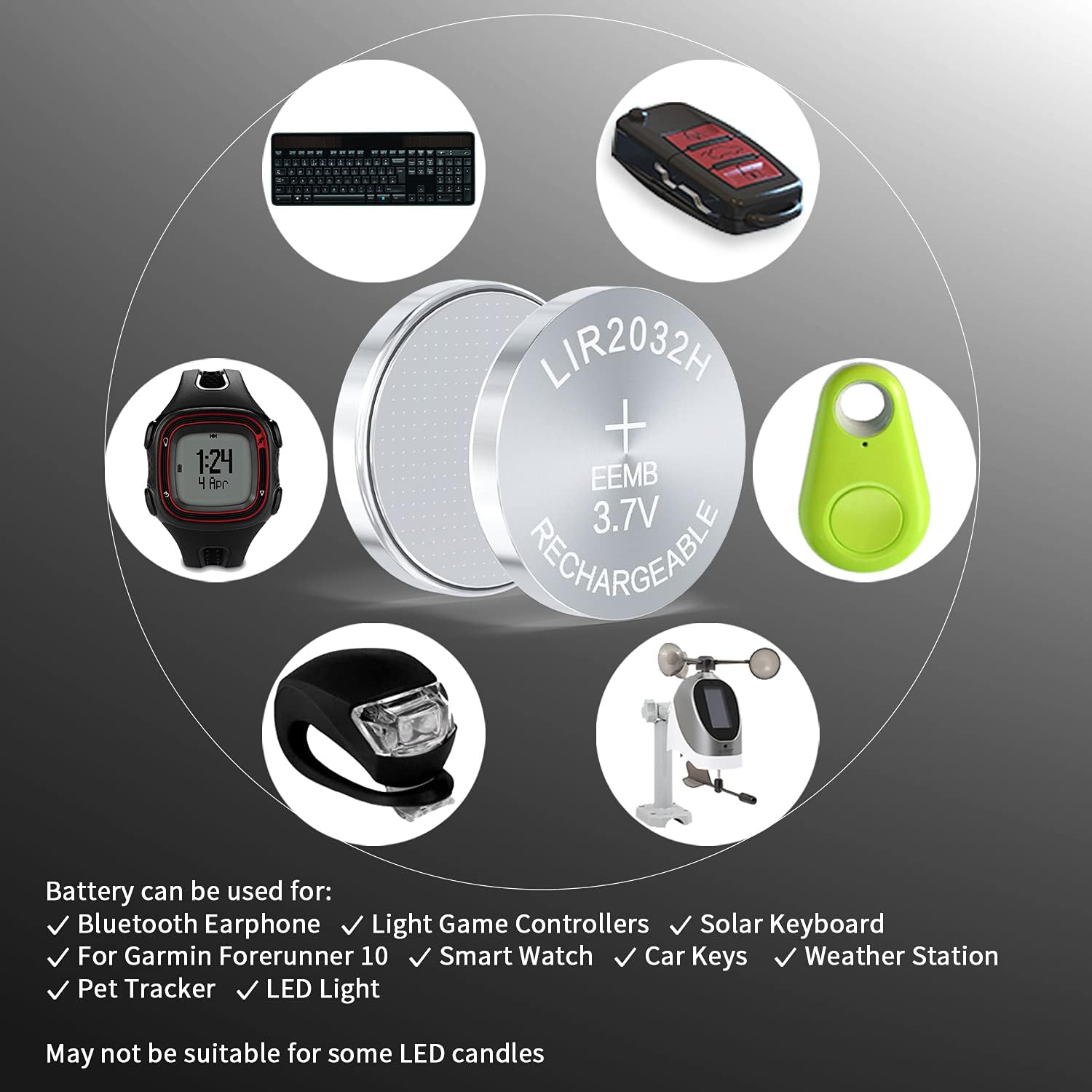 EEMB LIR2032H battery packaging with storage instructions