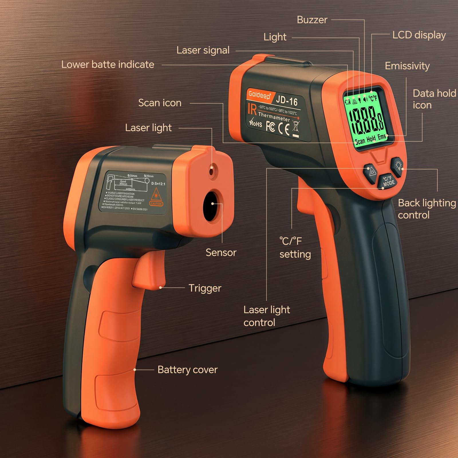 Infrared Thermometer Laser Gun - Accurate Temp Readings -4 Infrared Thermometer Laser Gun - Accurate Temp Readings -4