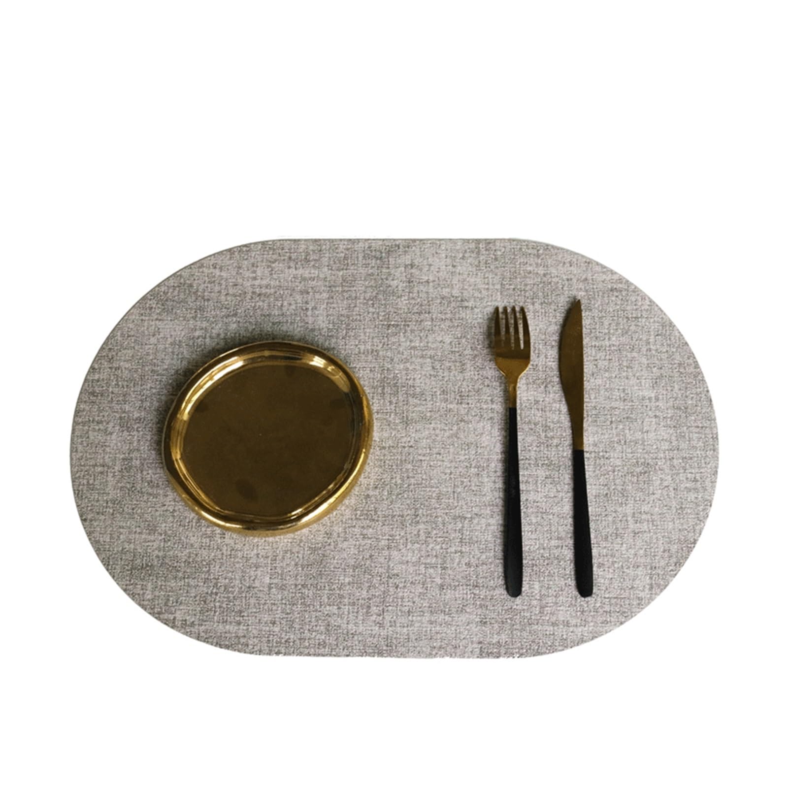Oval Waterproof Hotel Restaurant Western Placemat Insulated Table Mat