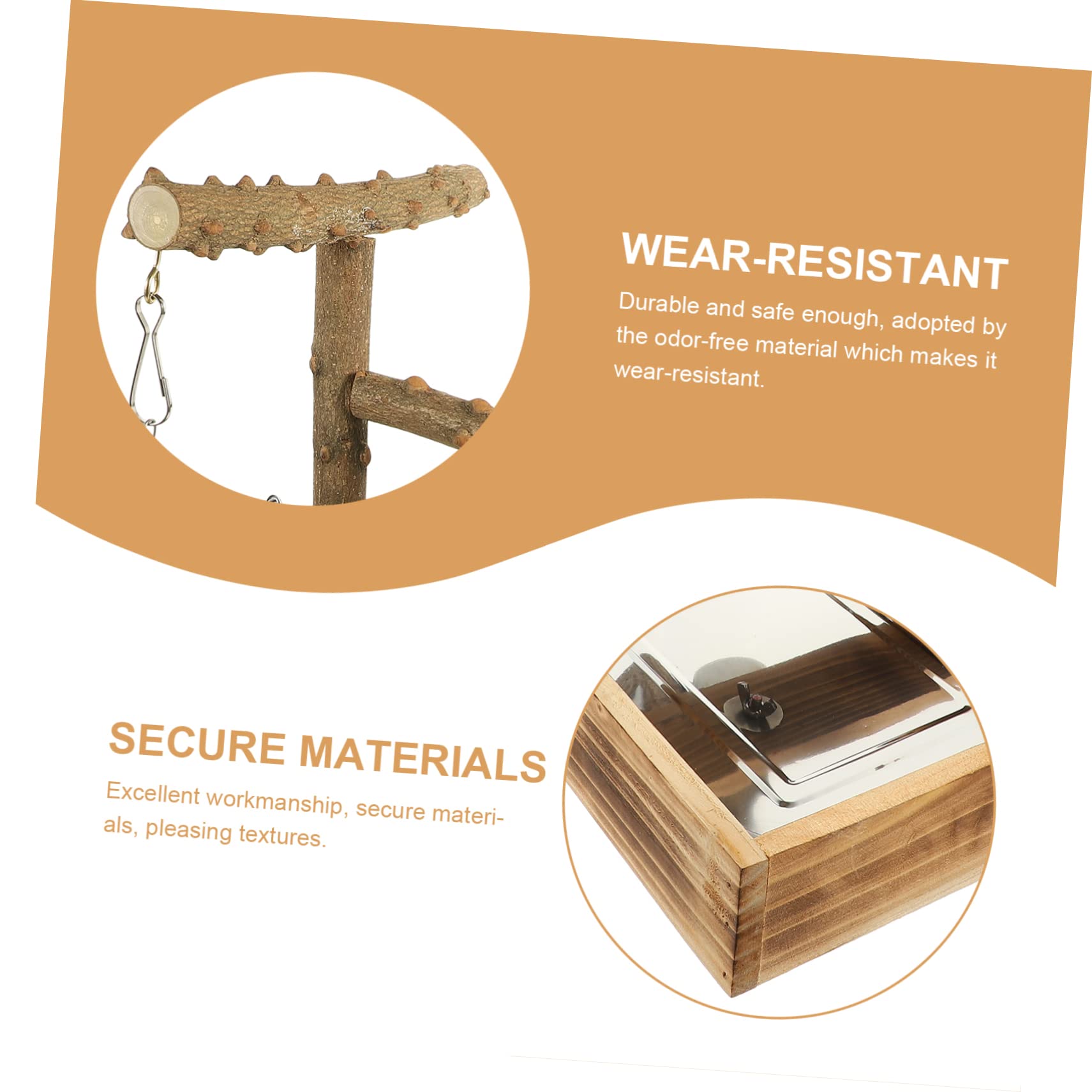 HANABASS Juguetes para Pájaros Perchas de Madera para Loros y Periquitos Accesorios de Juguete para Zona de Jaula para Pájaros