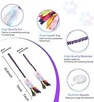 Vista 2 de Juguetes de cuerda para perros, juguete de cuerda para perro casi indestructible con chirrido fuerte, juguete interactivo ideal para entrenamiento