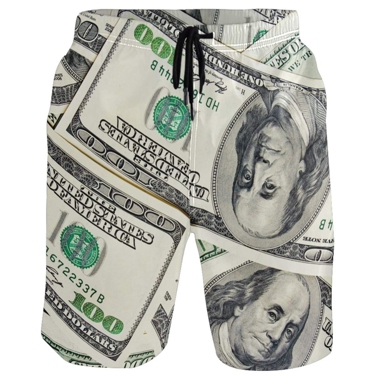 visesunny Hawaiian Men's Summer Beach Shorts Swim Trunks Sports Running Bathing Suits with Mesh Lining