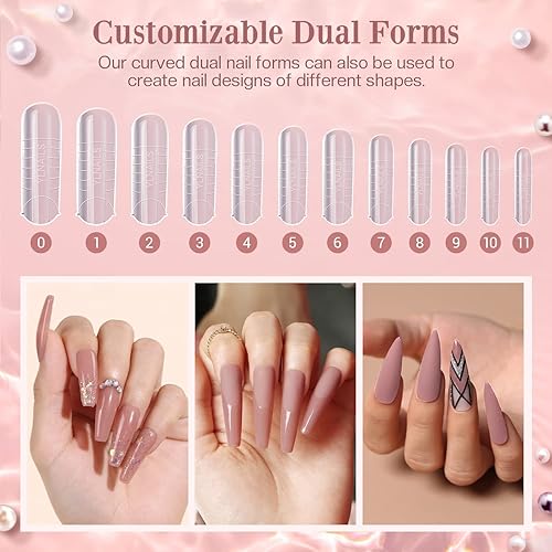 Miniatura 7 de Modelones - Kit de polygel de uñas de 1 onza líquida, 2 unidades, transparente, marrón, con líquido de polygel, kit de iniciación profesional para