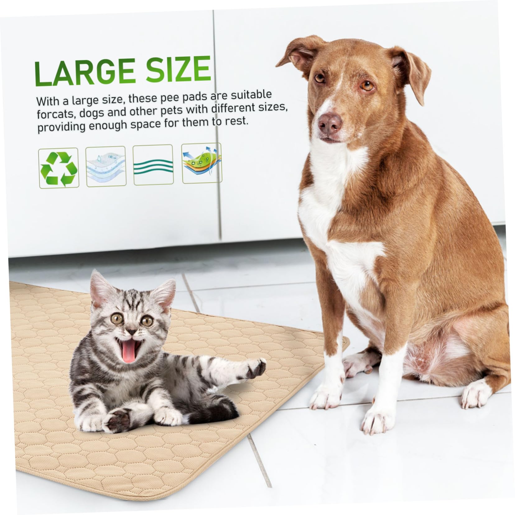 2piezas Almohadillas Impermeables para Orina De Perros Anti-orinar para Entrenamiento De Cachorros Lavables para Empapadores De Mascotas Camas De Gatos y Perros