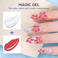 Vista 4 de Makartt Arte de Uñas en Gel 3D: Gel de Escultura 3D para Arte de Uñas, Polvo de Uñas Cromado Espejo, Esmaltes en Gel, Tallado, Pintura Metálica 3D