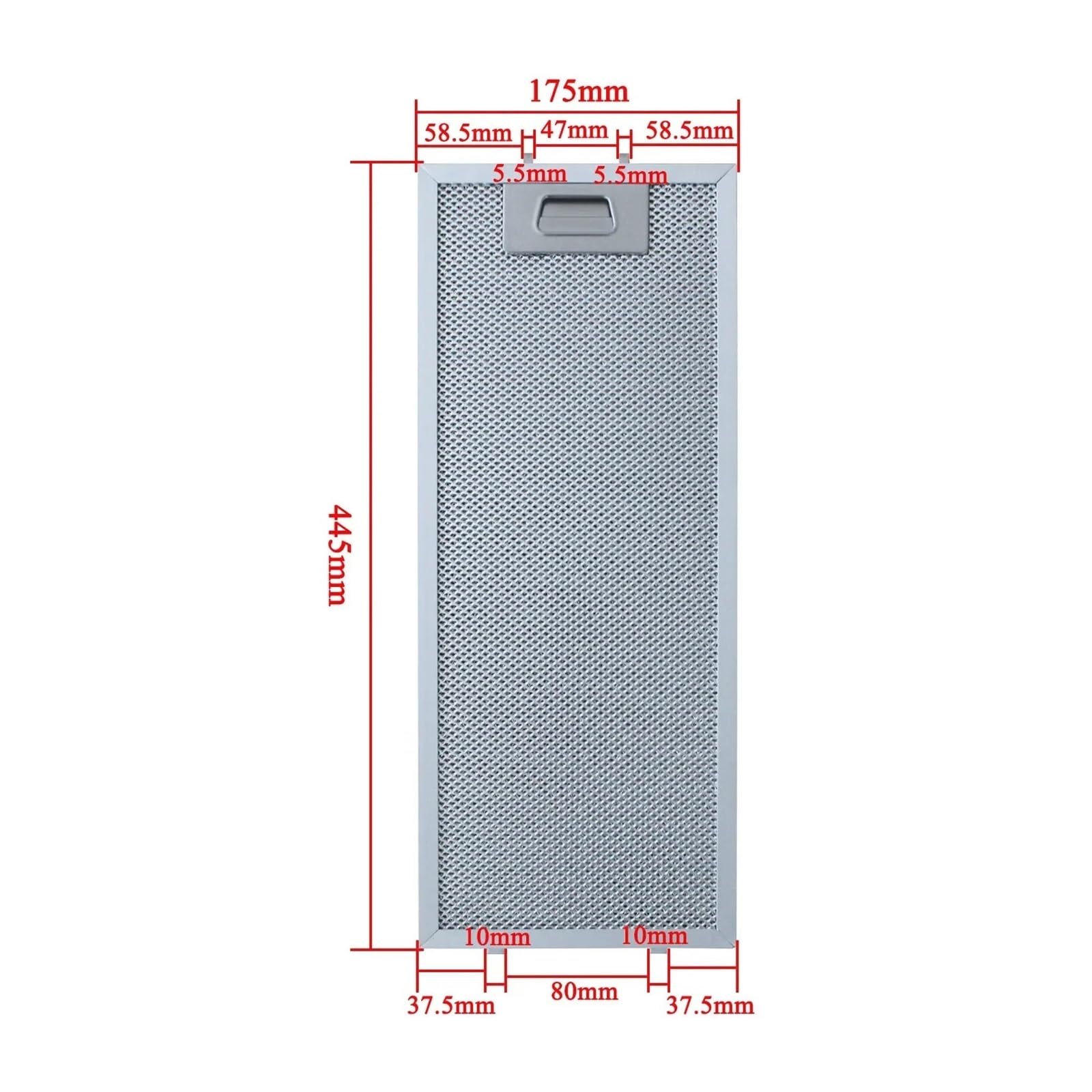 Filtro Posteriore for Cappa Aspirante, Compatibile Con BALAY, 445x175mm 00352813 Filtro Grasso for Filtro Di Sfiato Lavabile for Cappa Da Cucina