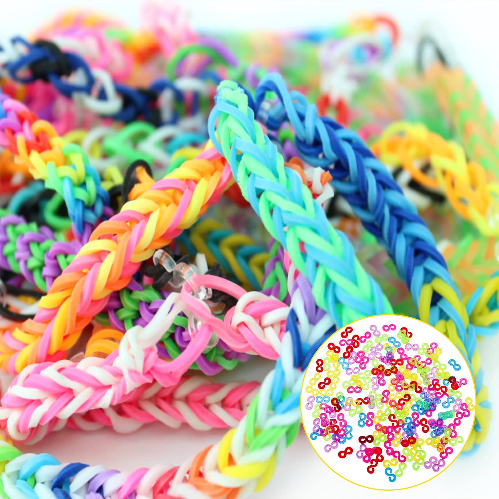 400 Clip A S In Gomma Trasparenti - Connettori In Plastica Per Braccialetti Fai Da Te E Gioielli - 2